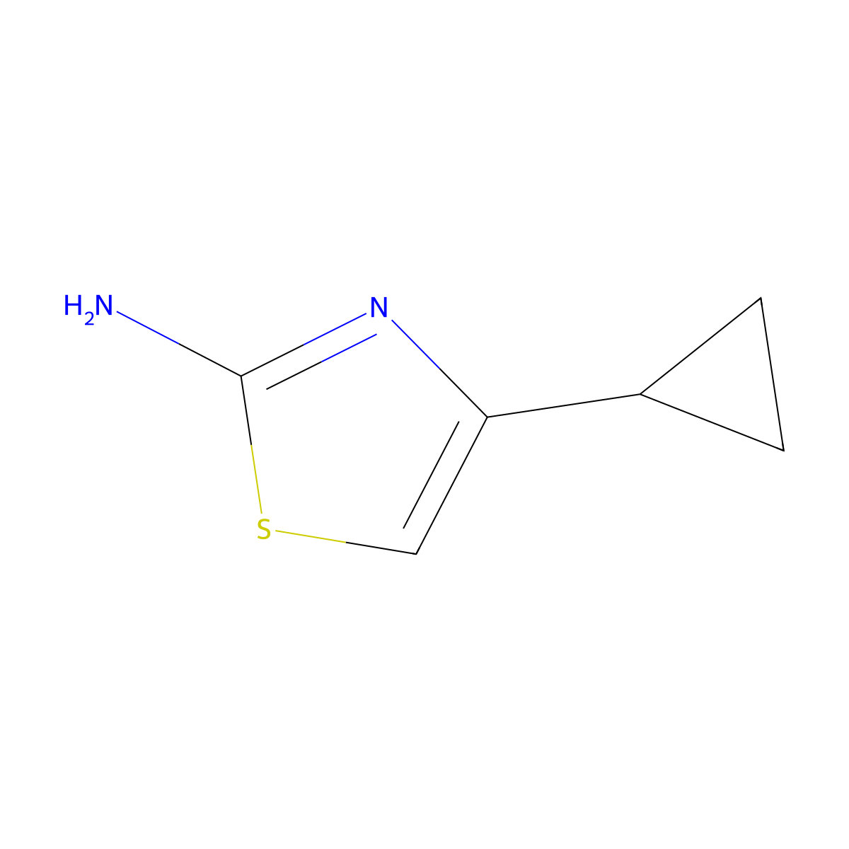 4-Cyclopropyl-1,3-thiazol-2-amine molecular structure, CAS 324579-90-0
