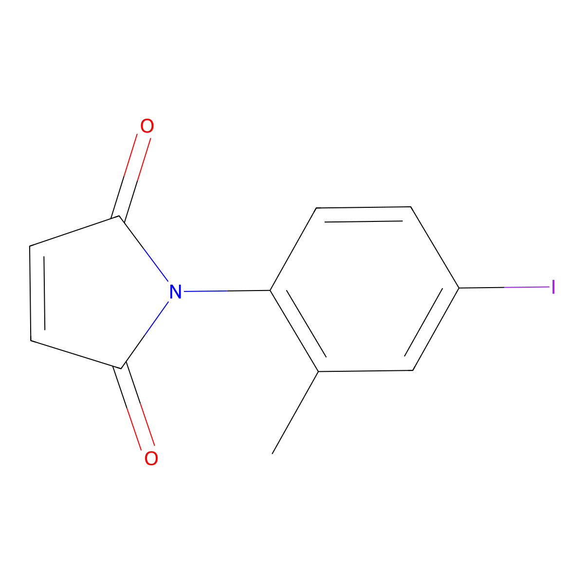 1-(4-iodo-2-methylphenyl)-1H-pyrrole-2,5-dione molecular structure, CAS 324580-21-4