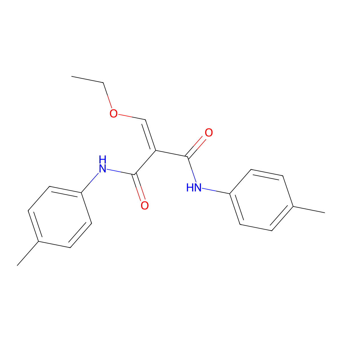2-(ethoxymethylidene)-N,N'-bis(4-methylphenyl)propanediamide molecular structure, CAS 324580-78-1