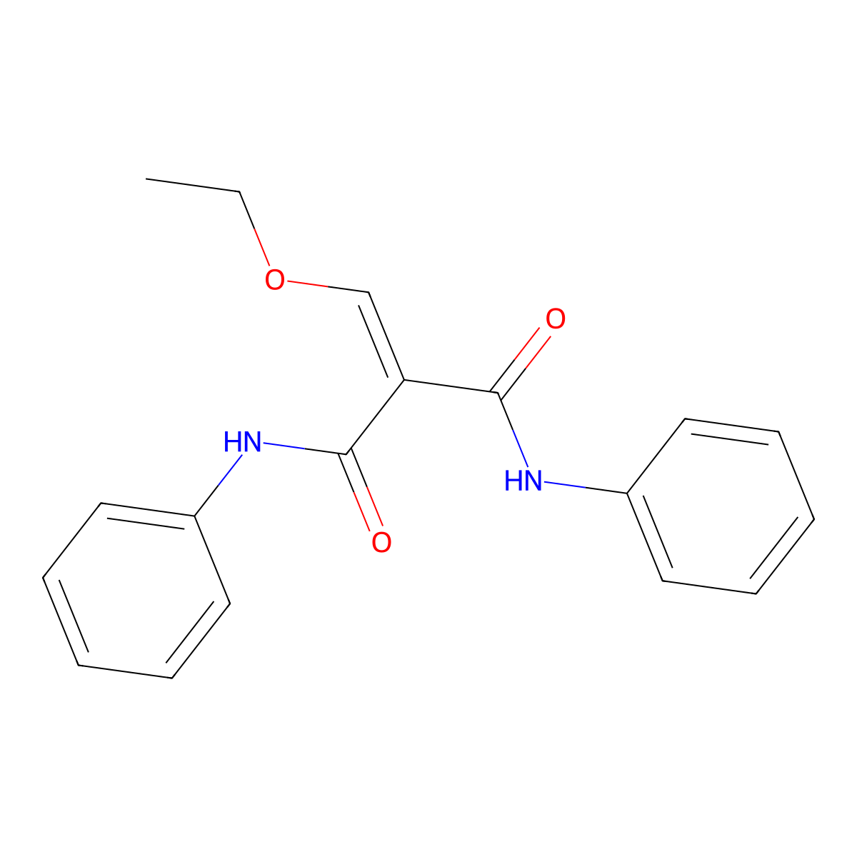 2-(ethoxymethylidene)-N,N'-diphenylpropanediamide molecular structure, CAS 324580-80-5