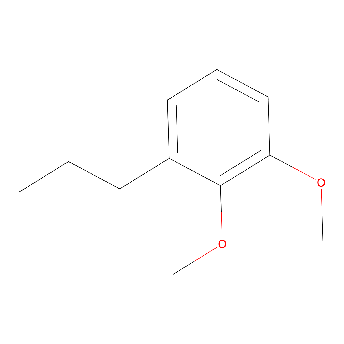 1,2-Dimethoxy-3-propylbenzene molecular structure, CAS 32459-89-5