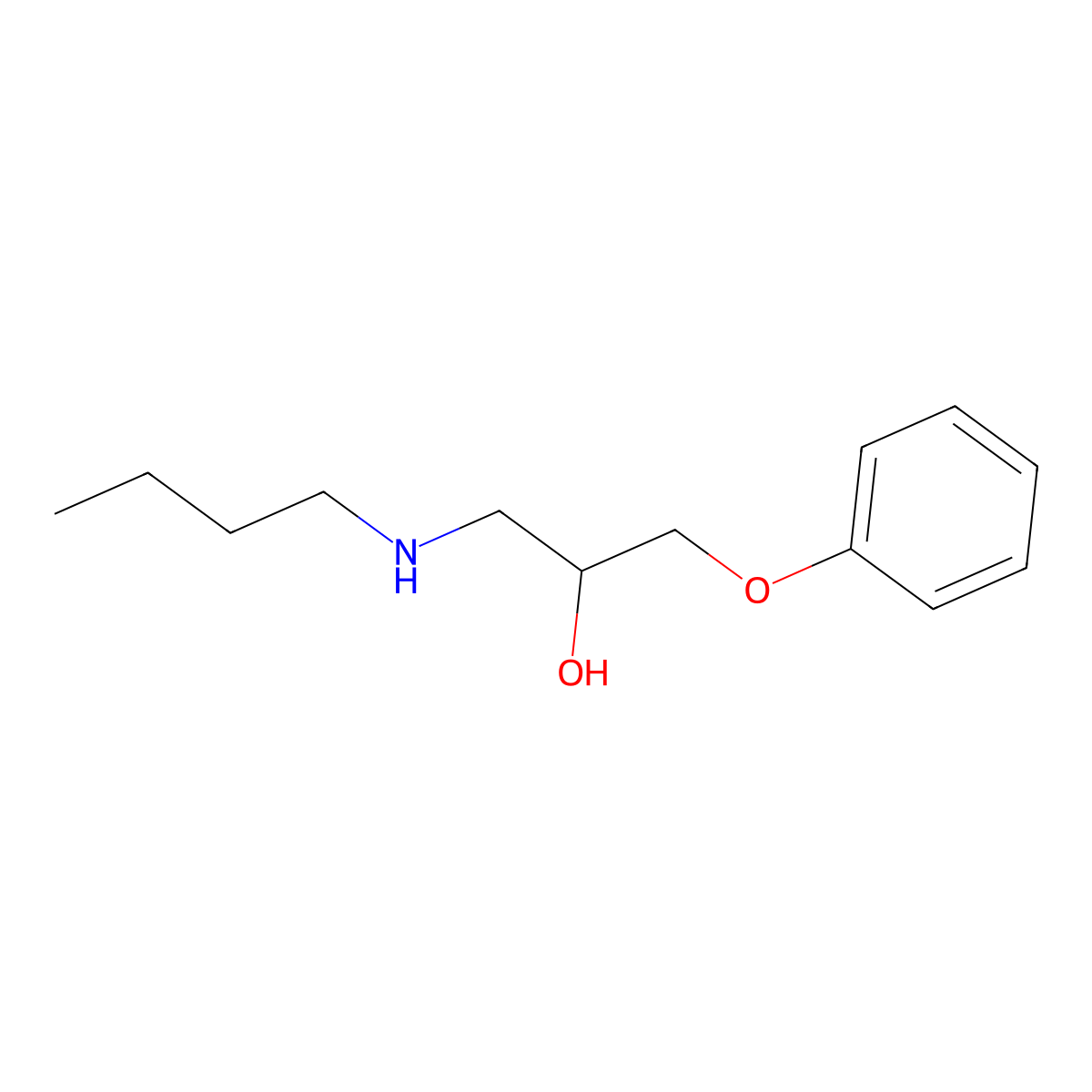 1-(Butylamino)-3-phenoxypropan-2-ol molecular structure, CAS 3246-04-6