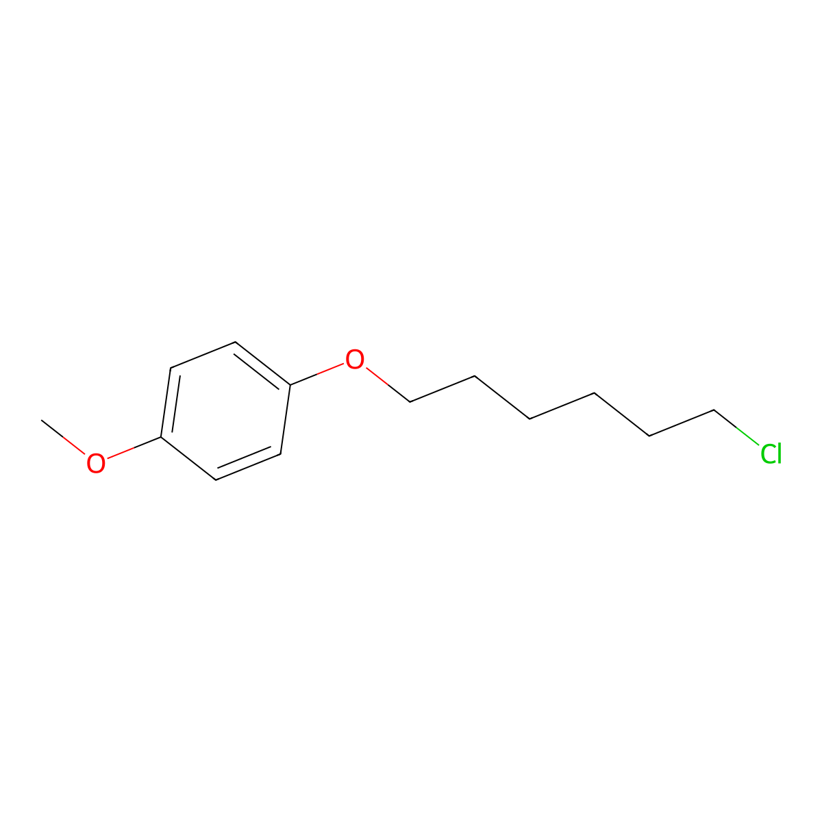 1-[(6-Chlorohexyl)oxy]-4-methoxybenzene molecular structure, CAS 3246-09-1