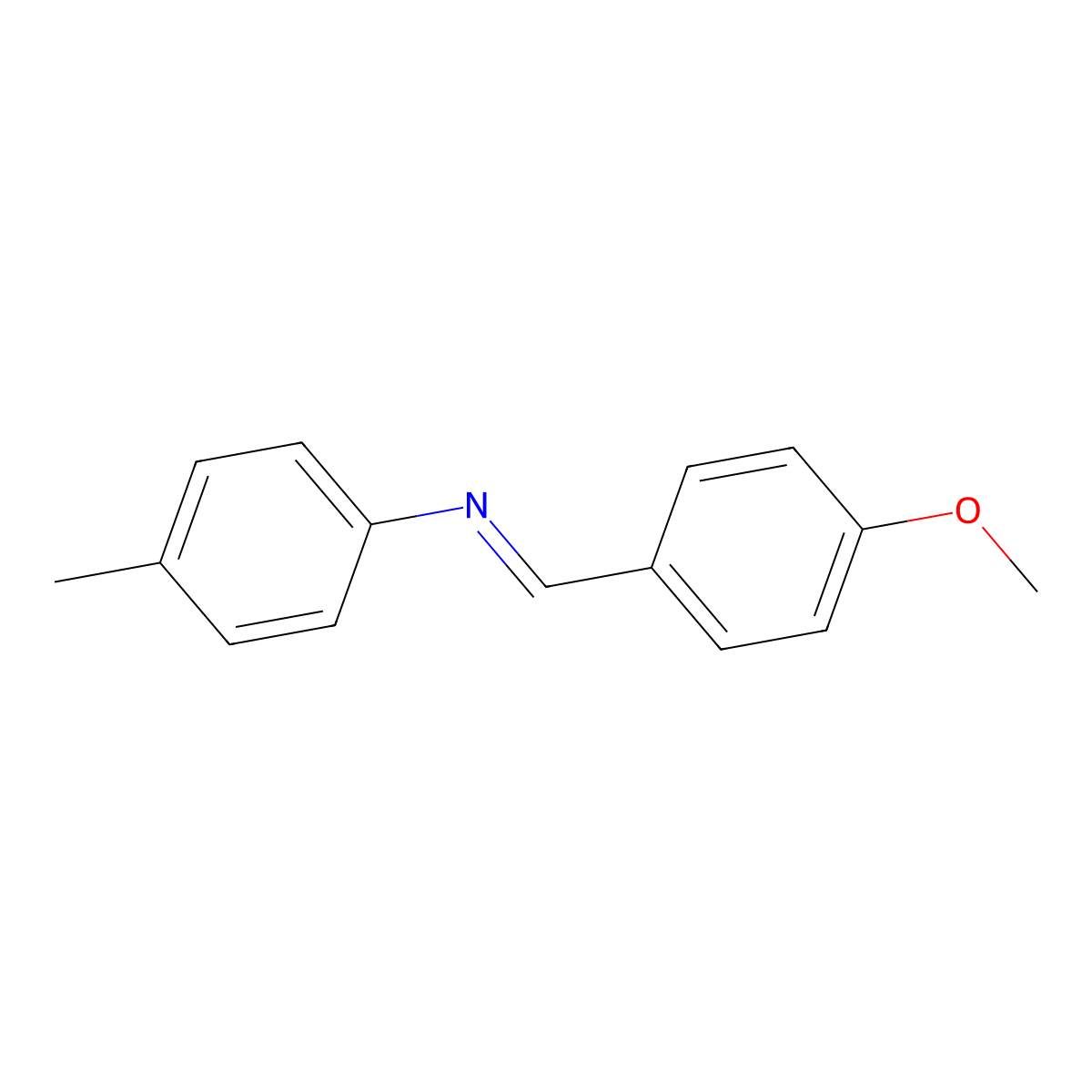 N-(4-Methoxybenzylidene)-P-toluidine molecular structure, CAS 3246-78-4