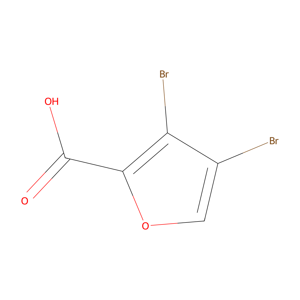 3,4-Dibromofuran-2-carboxylic acid molecular structure, CAS 32460-04-1