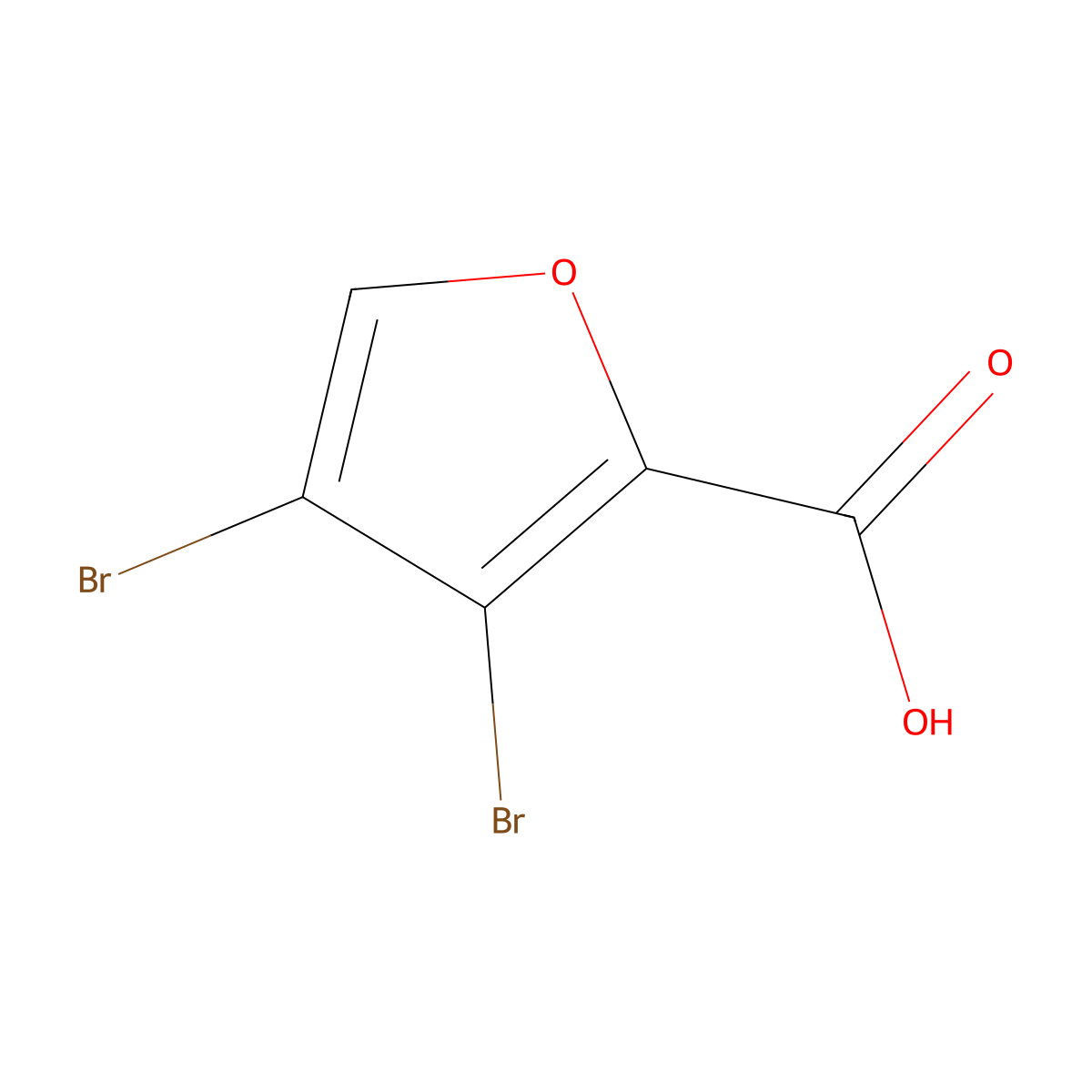 3,4-Dibromofuran-2-carboxylic acid molecular structure, CAS 32460-04-1