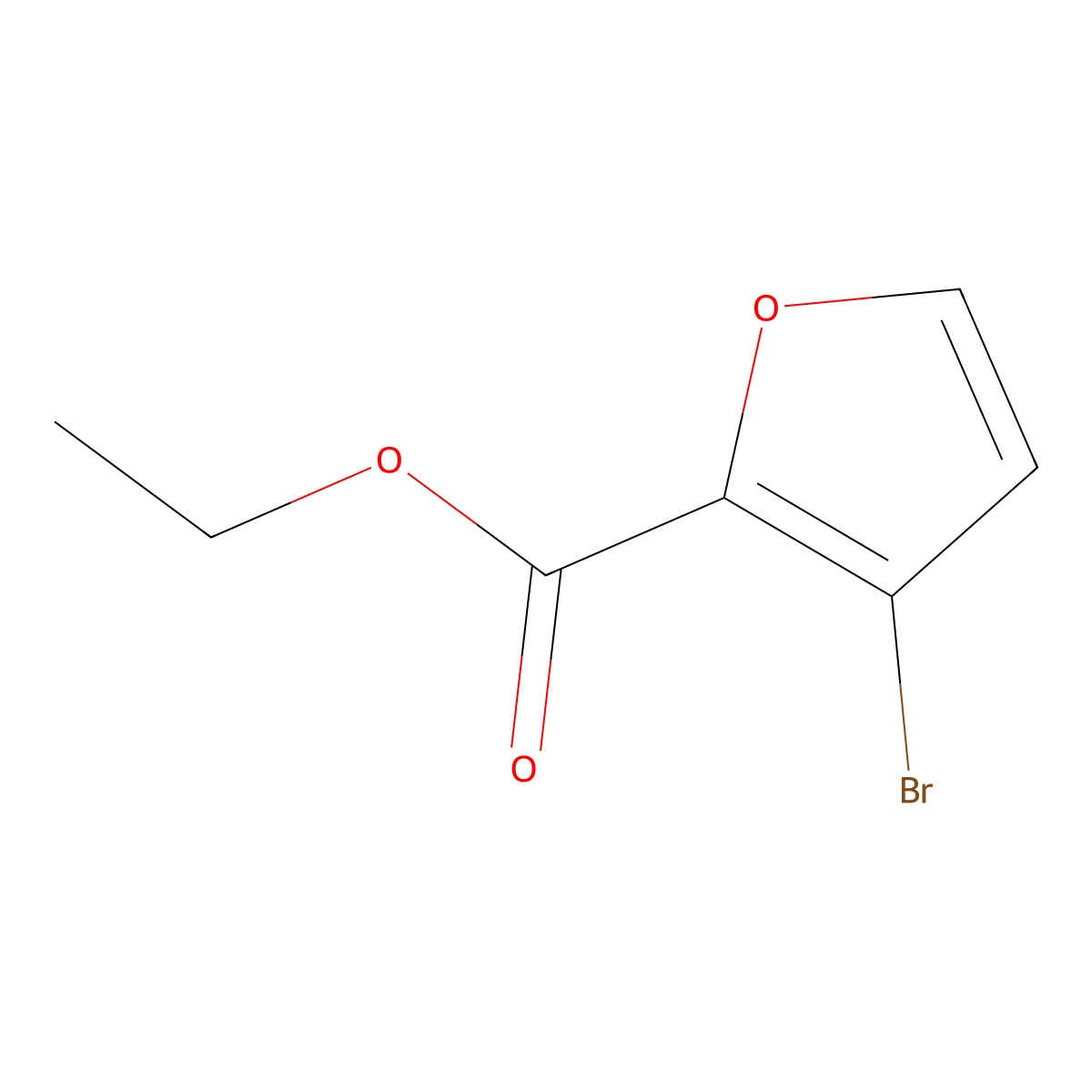 Ethyl 3-bromofuran-2-carboxylate molecular structure, CAS 32460-07-4