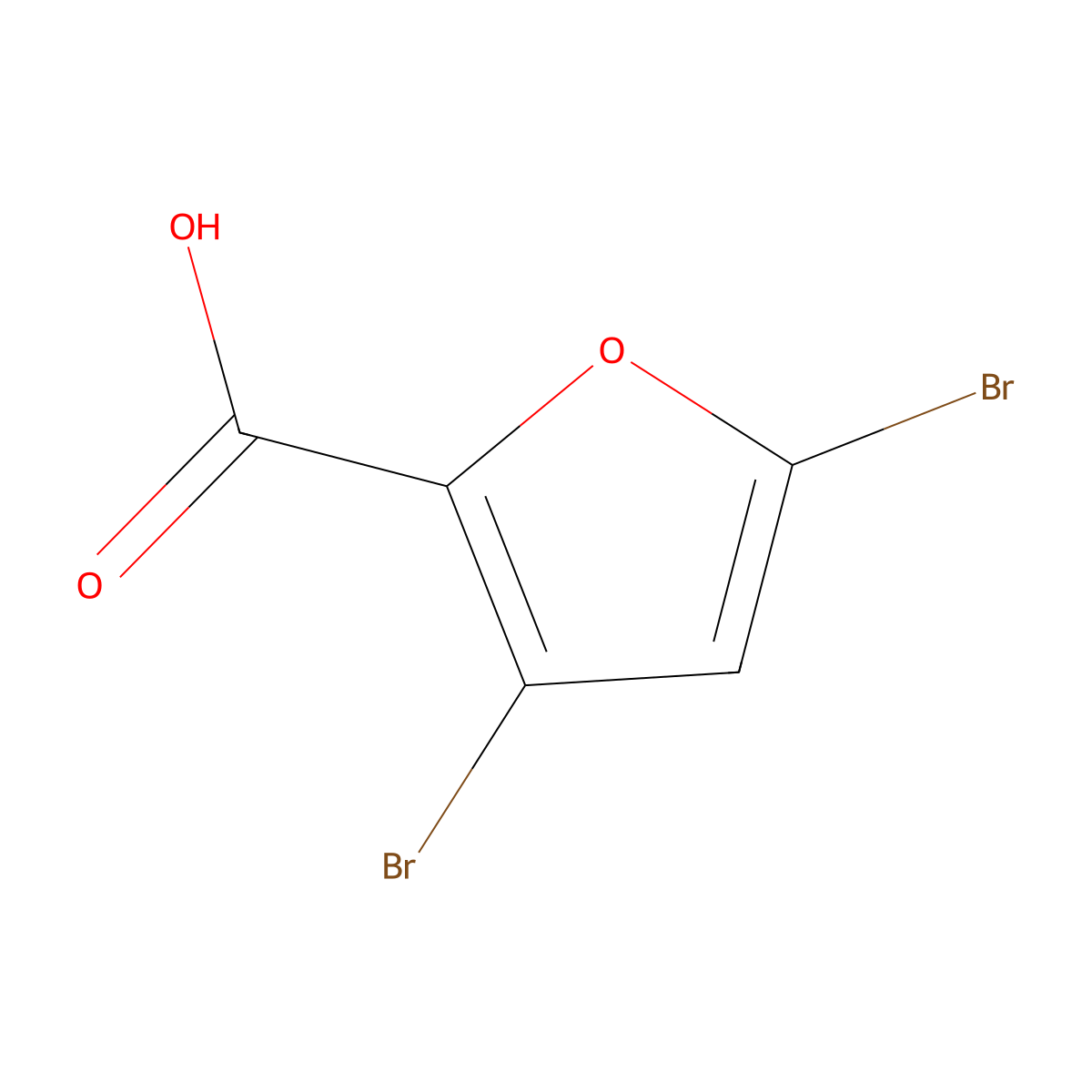 3,5-Dibromofuran-2-carboxylic acid molecular structure, CAS 32460-08-5