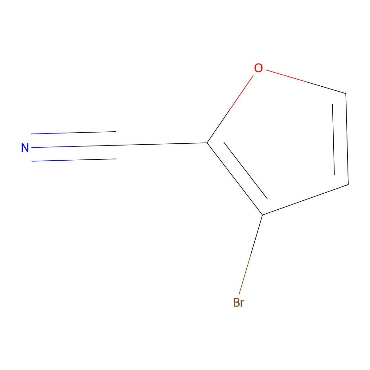 3-Bromofuran-2-carbonitrile molecular structure, CAS 32460-11-0