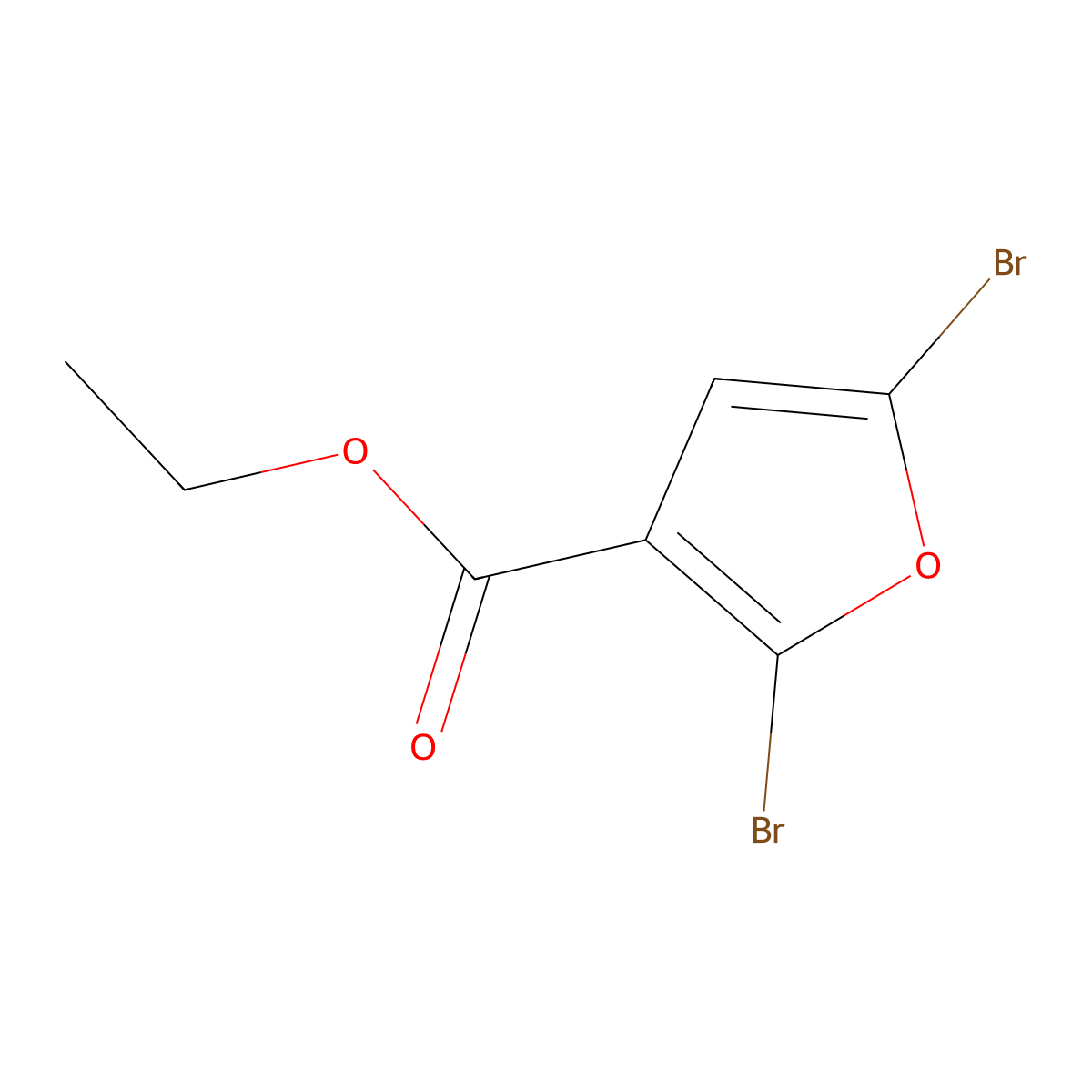 Ethyl 2,5-dibromofuran-3-carboxylate molecular structure, CAS 32460-21-2