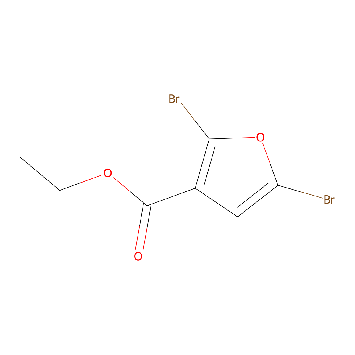 Ethyl 2,5-dibromofuran-3-carboxylate molecular structure, CAS 32460-21-2