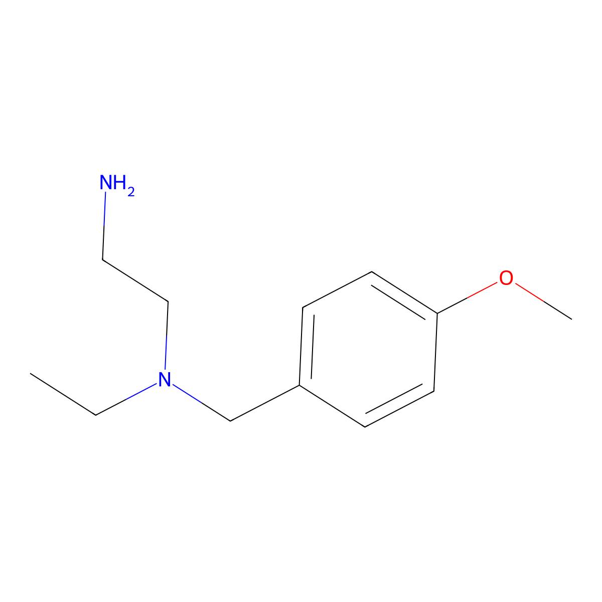 N1-ethyl-N1-(4-methoxybenzyl)ethane-1,2-diamine molecular structure, CAS 32462-78-5