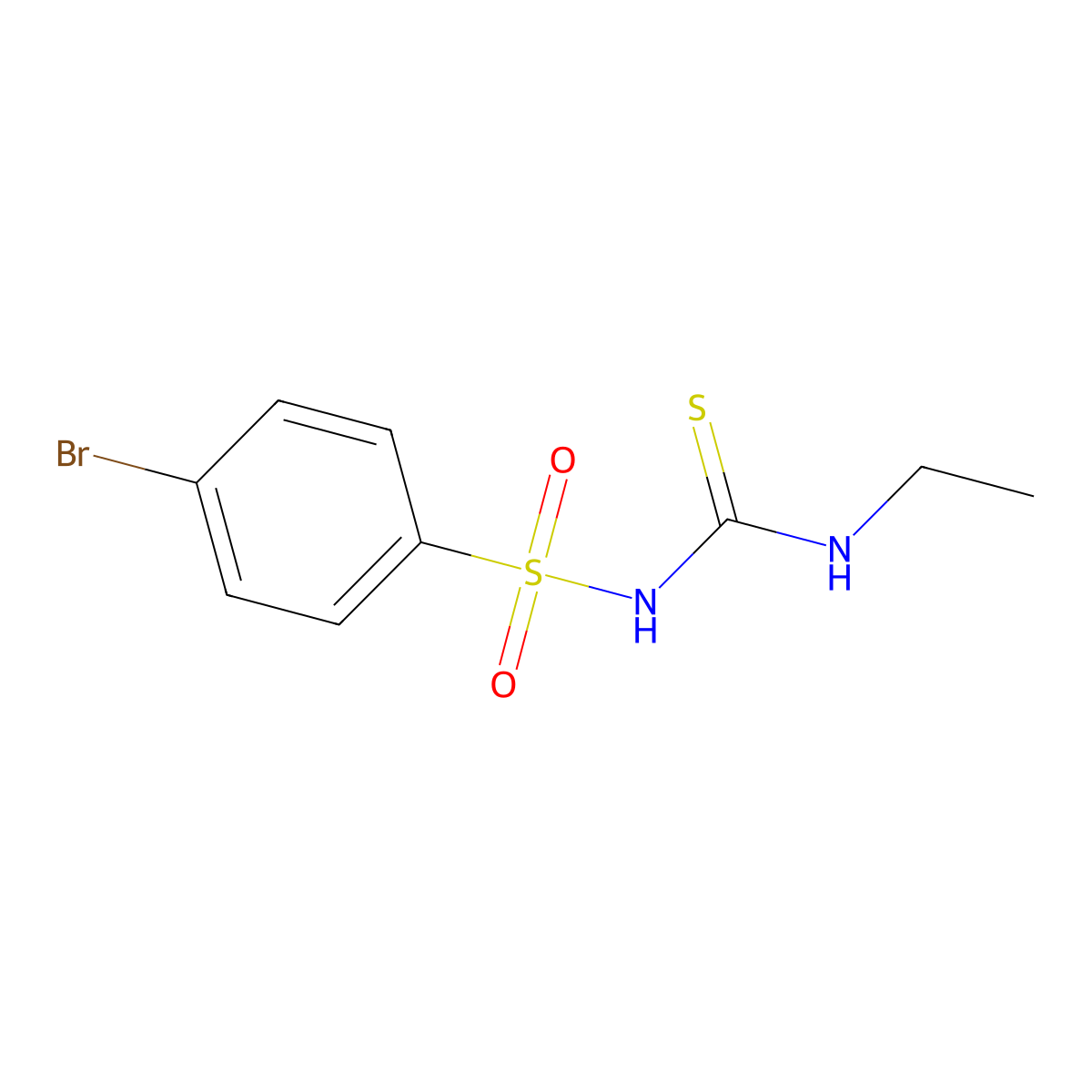 4-bromo-N-(ethylcarbamothioyl)benzenesulfonamide molecular structure, CAS 32466-18-5