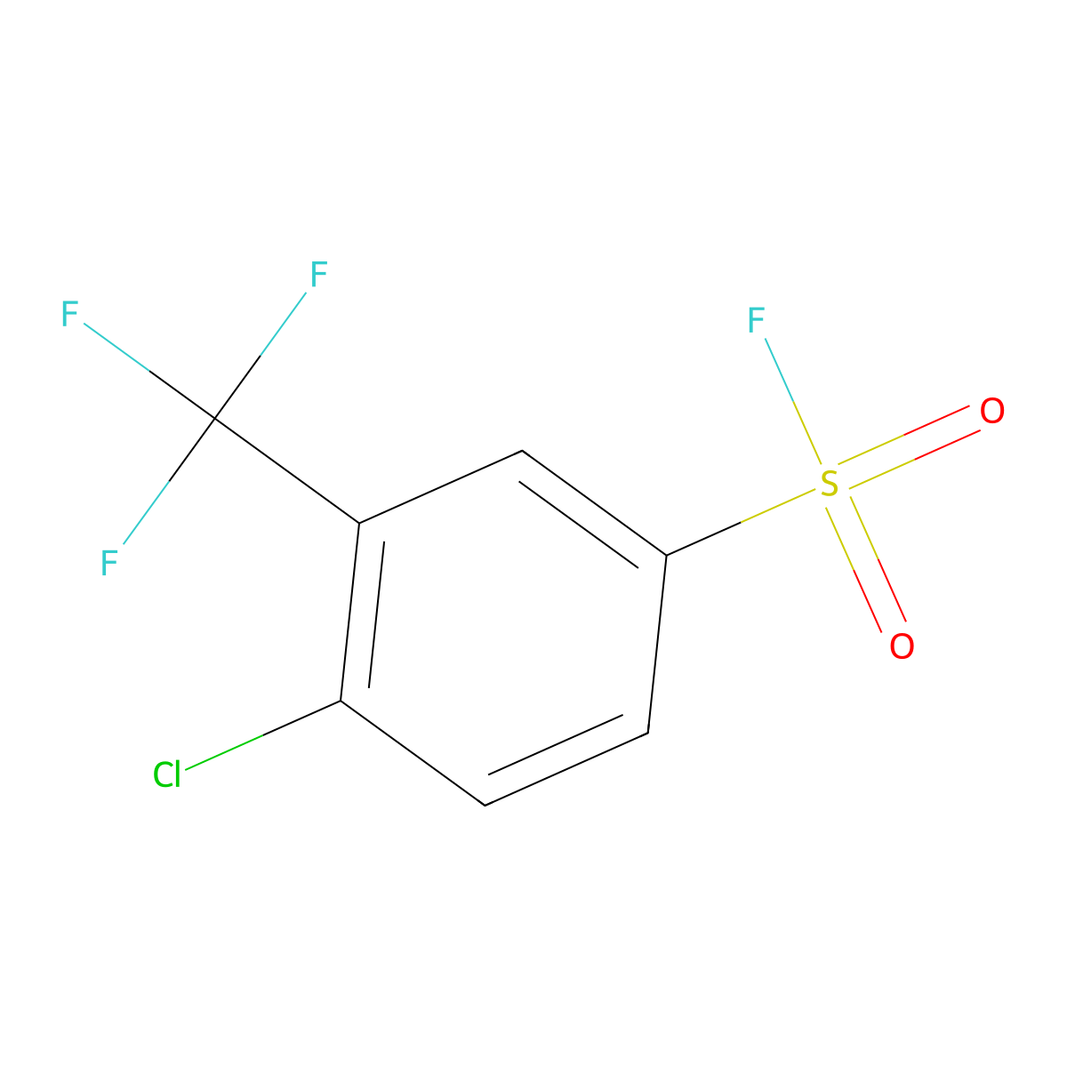 4-Chloro-3-(trifluoromethyl)benzenesulfonyl fluoride molecular structure, CAS 32466-25-4
