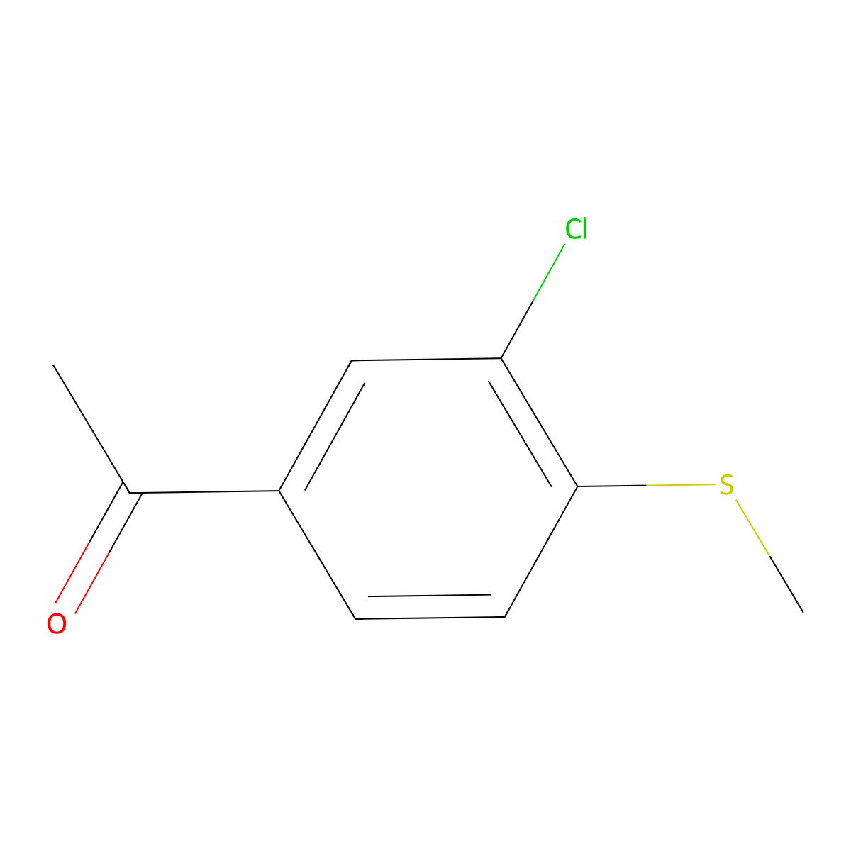 1-(3-Chloro-4-(methylthio)phenyl)ethanone molecular structure, CAS 32467-66-6