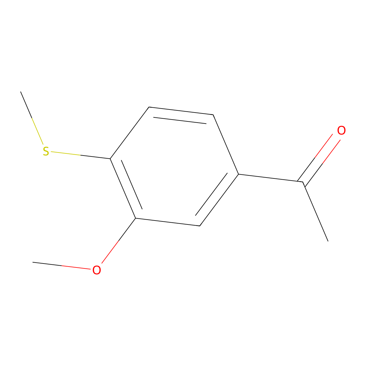 1-[3-Methoxy-4-(methylsulfanyl)phenyl]ethan-1-one molecular structure, CAS 32467-74-6