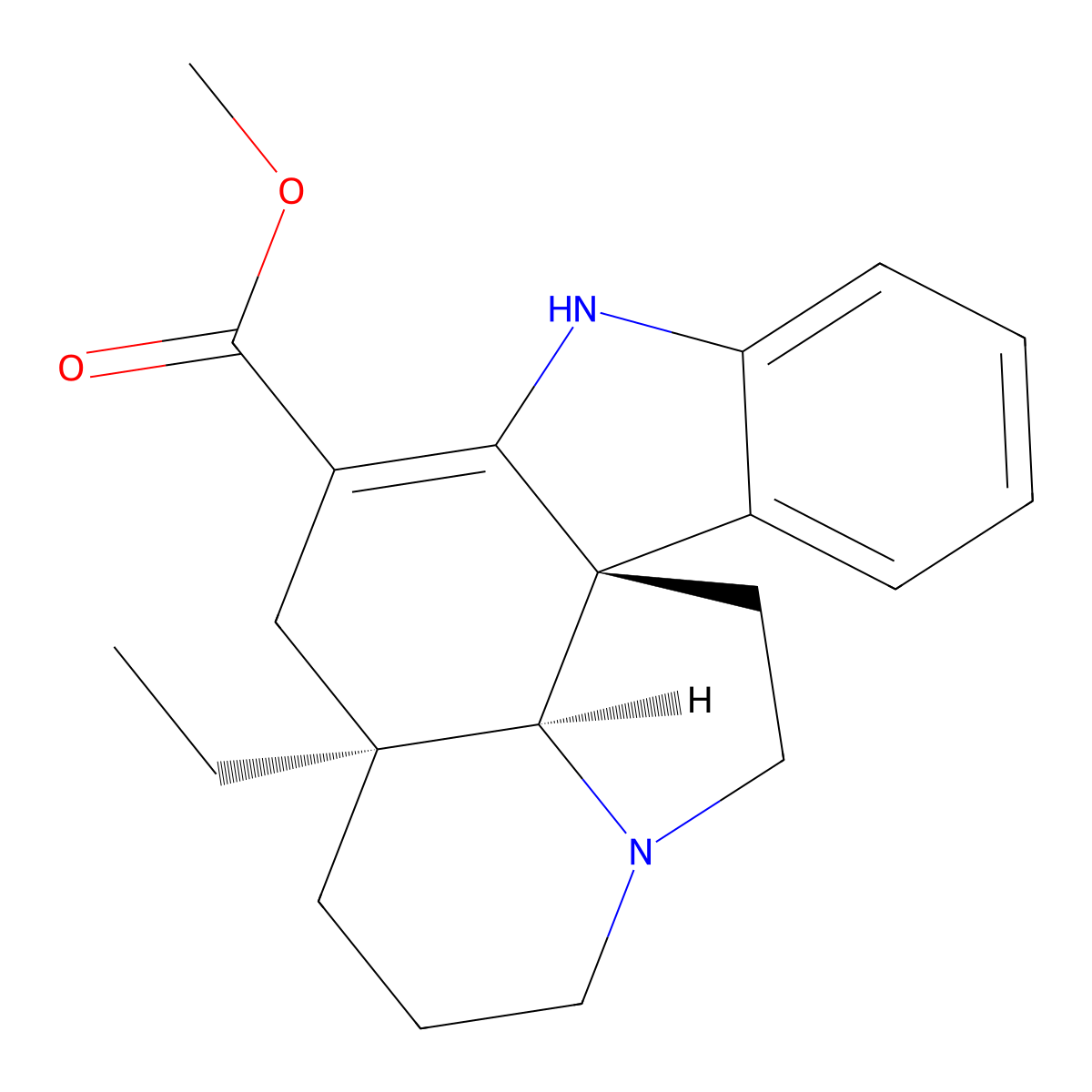 Vincadifformine molecular structure, CAS 3247-10-7
