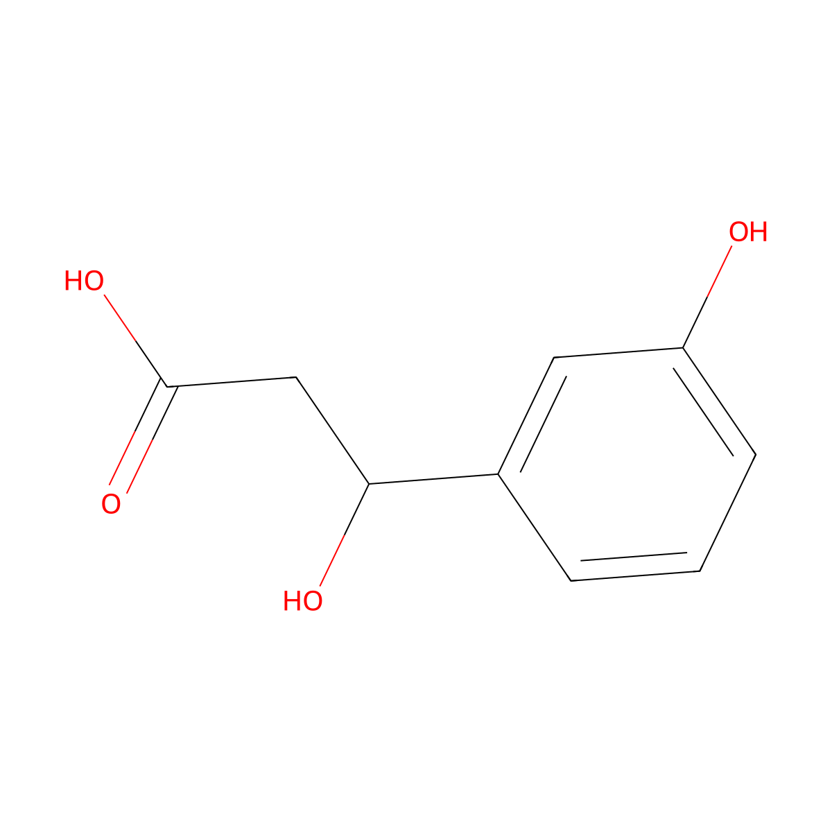 3-(3-Hydroxyphenyl)-3-hydroxypropionic acid molecular structure, CAS 3247-75-4