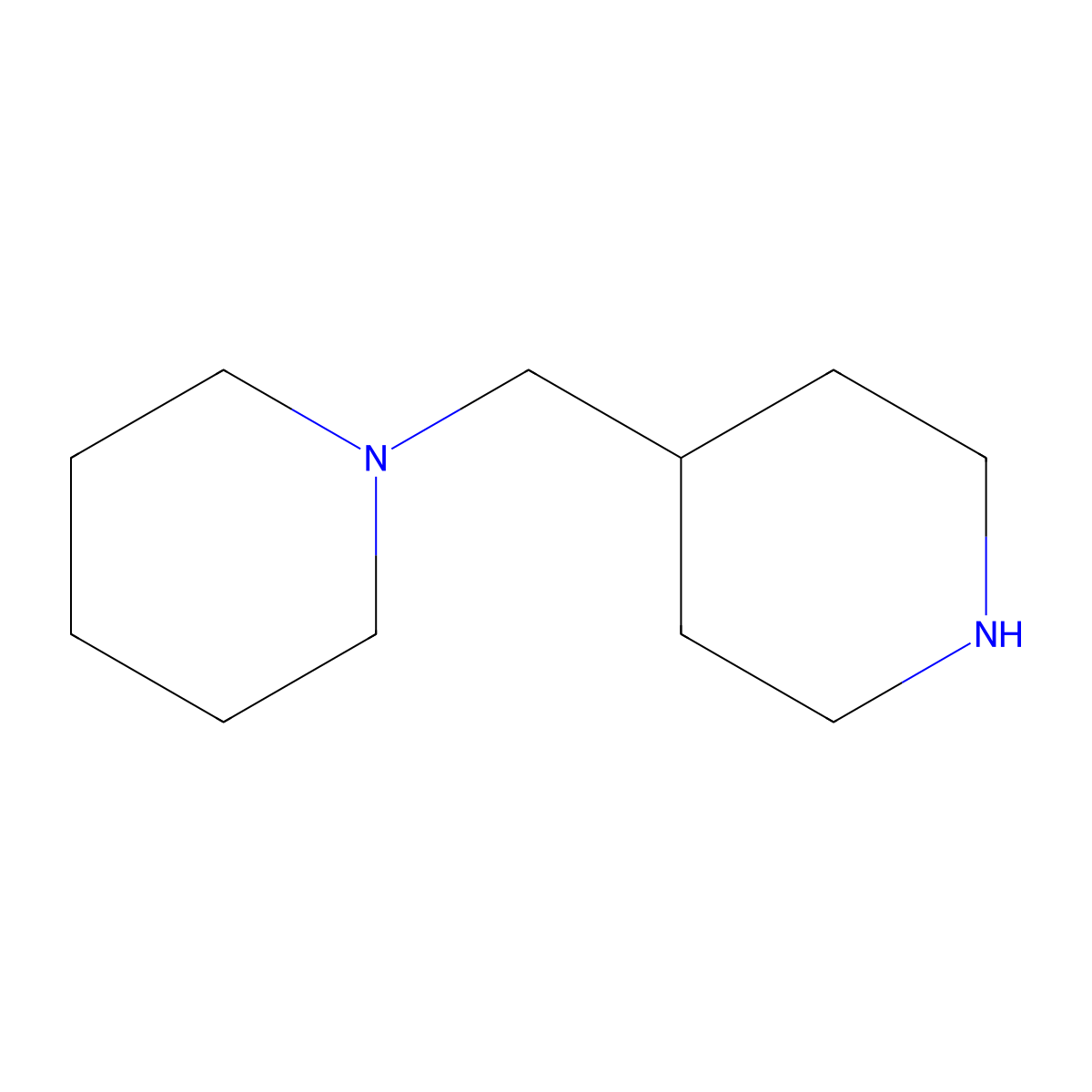 1-(Piperidin-4-ylmethyl)piperidine molecular structure, CAS 32470-52-3