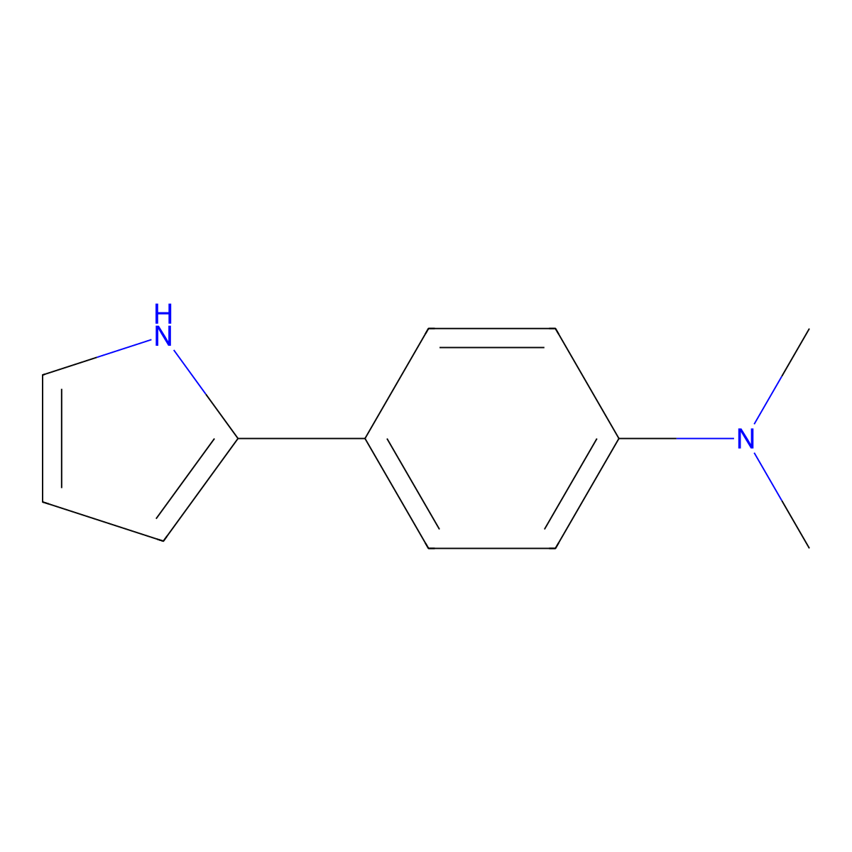 N,N-dimethyl-4-(1H-pyrrol-2-yl)aniline molecular structure, CAS 324740-69-4