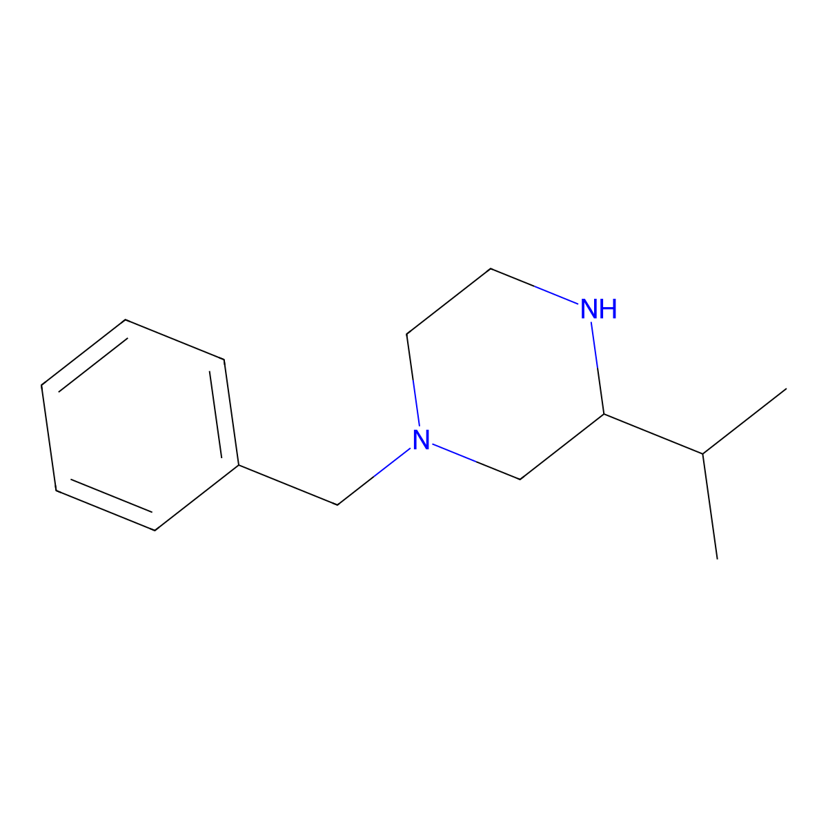 (3S)-1-Benzyl-3-(propan-2-yl)piperazine molecular structure, CAS 324748-62-1