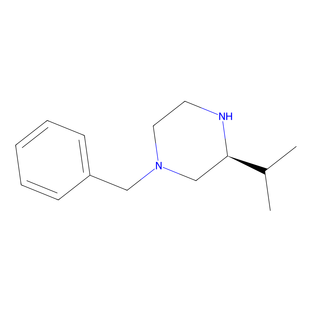 (3S)-1-Benzyl-3-(propan-2-yl)piperazine molecular structure, CAS 324748-62-1