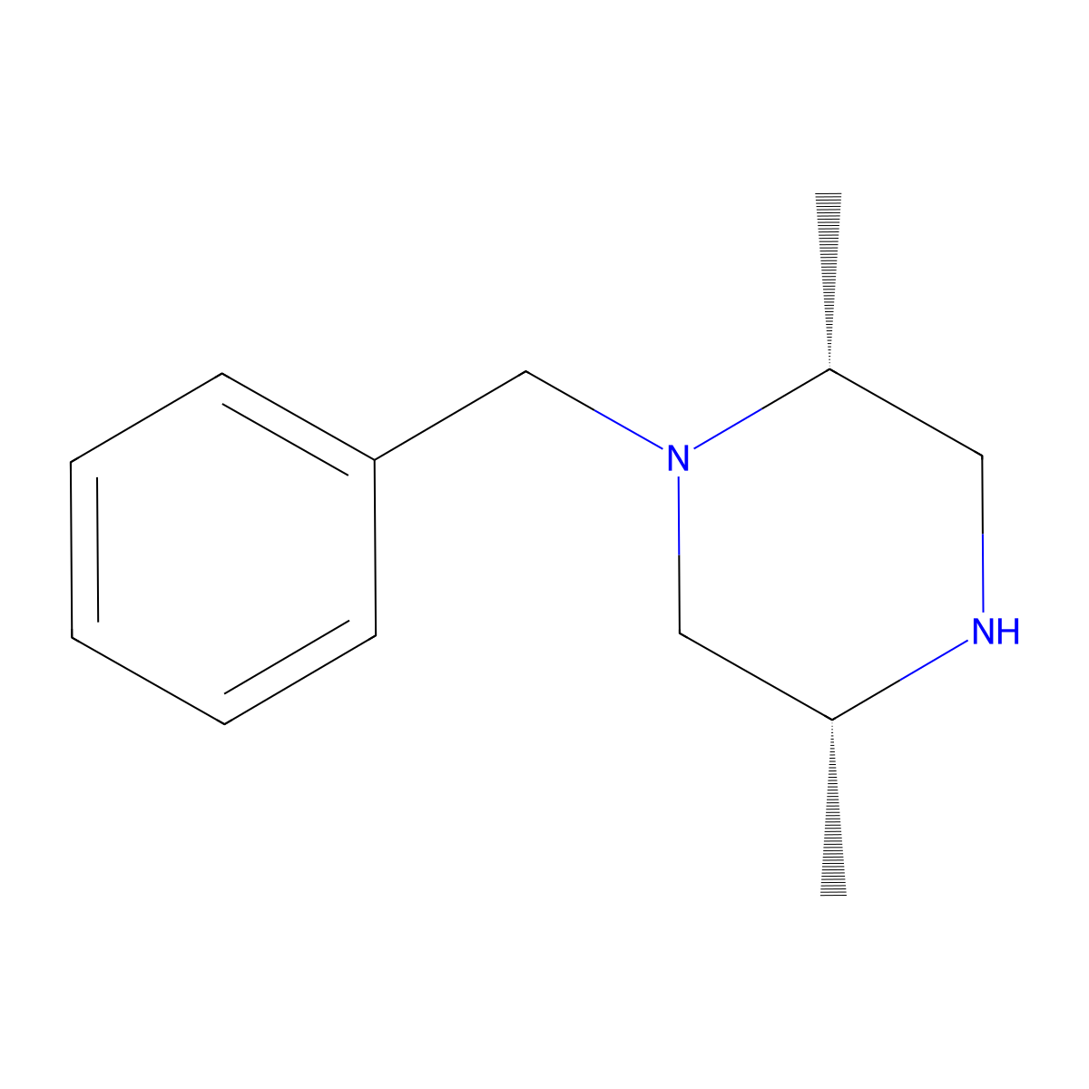 (2R,5R)-2,5-Dimethyl-1-(phenylmethyl)piperazine molecular structure, CAS 324750-43-8