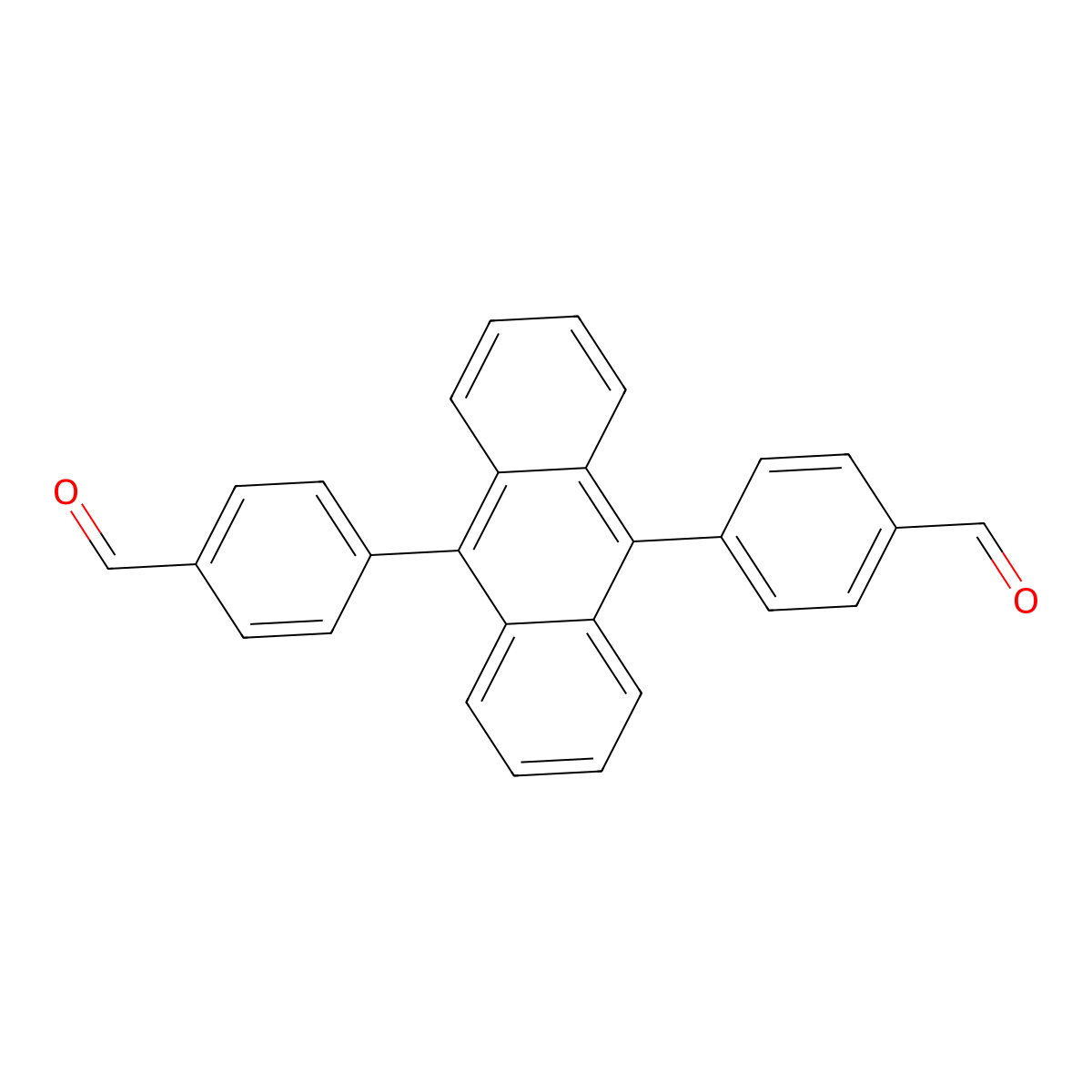 9,10-Bis(4-formylphenyl)anthracene molecular structure, CAS 324750-99-4