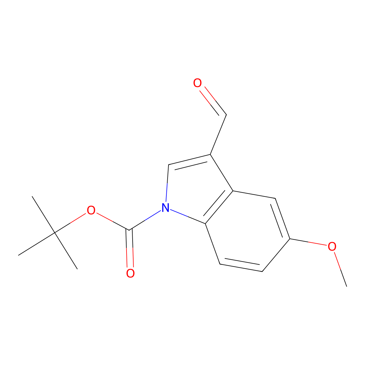 tert-Butyl 3-formyl-5-methoxy-1H-indole-1-carboxylate molecular structure, CAS 324756-80-1