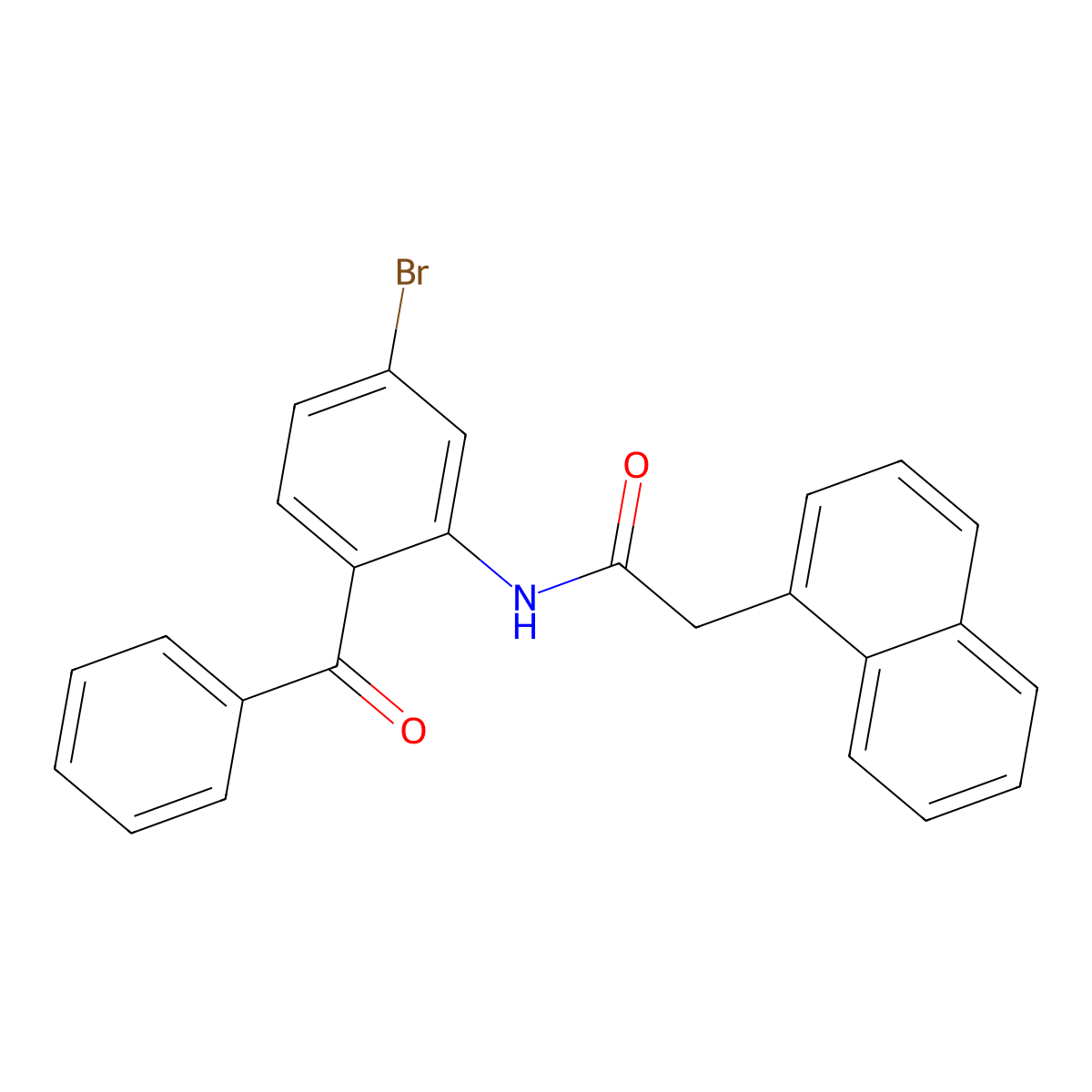N-(2-benzoyl-5-bromophenyl)-2-(naphthalen-1-yl)acetamide molecular structure, CAS 324758-40-9