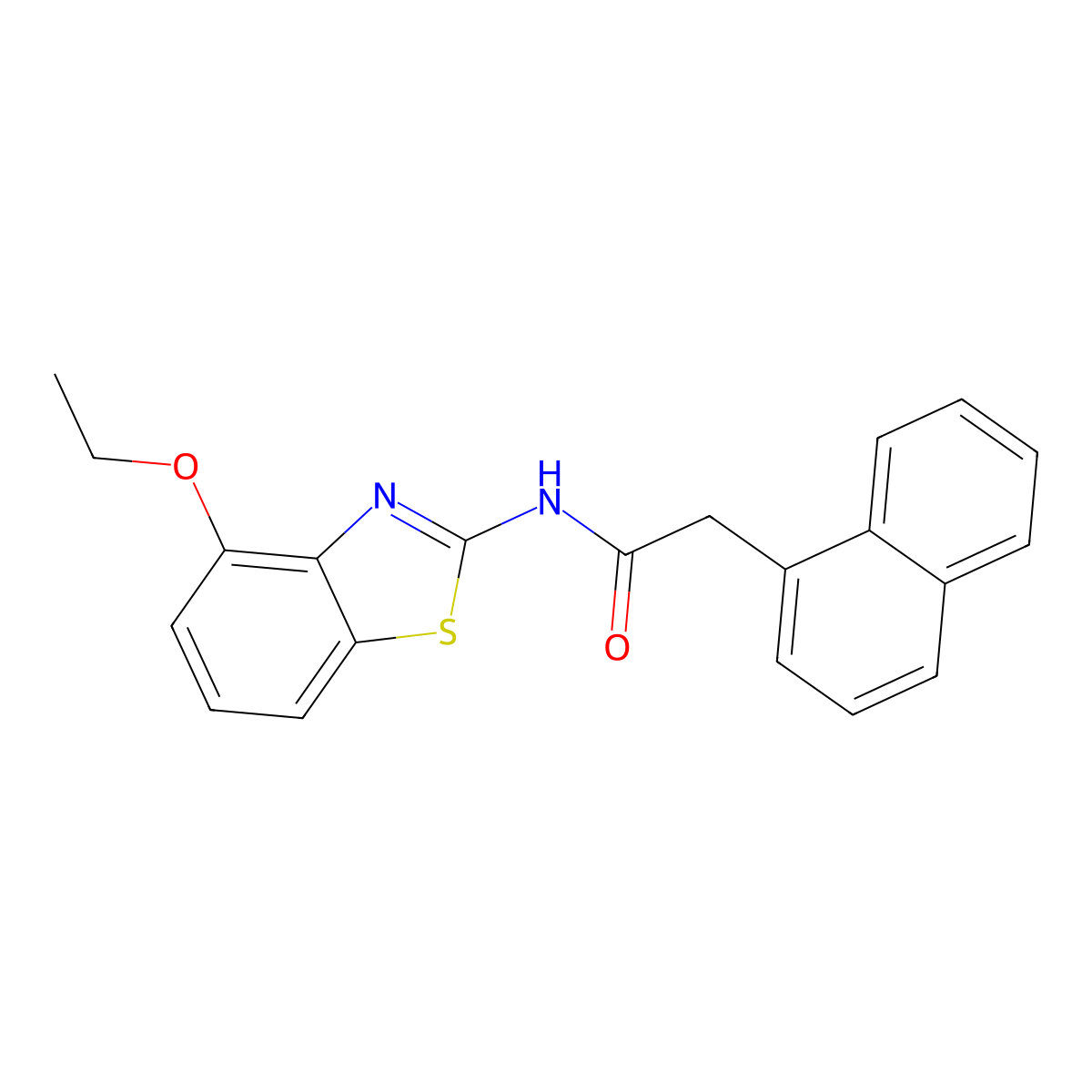 N-(4-ethoxybenzo[d]thiazol-2-yl)-2-(naphthalen-1-yl)acetamide molecular structure, CAS 324758-43-2