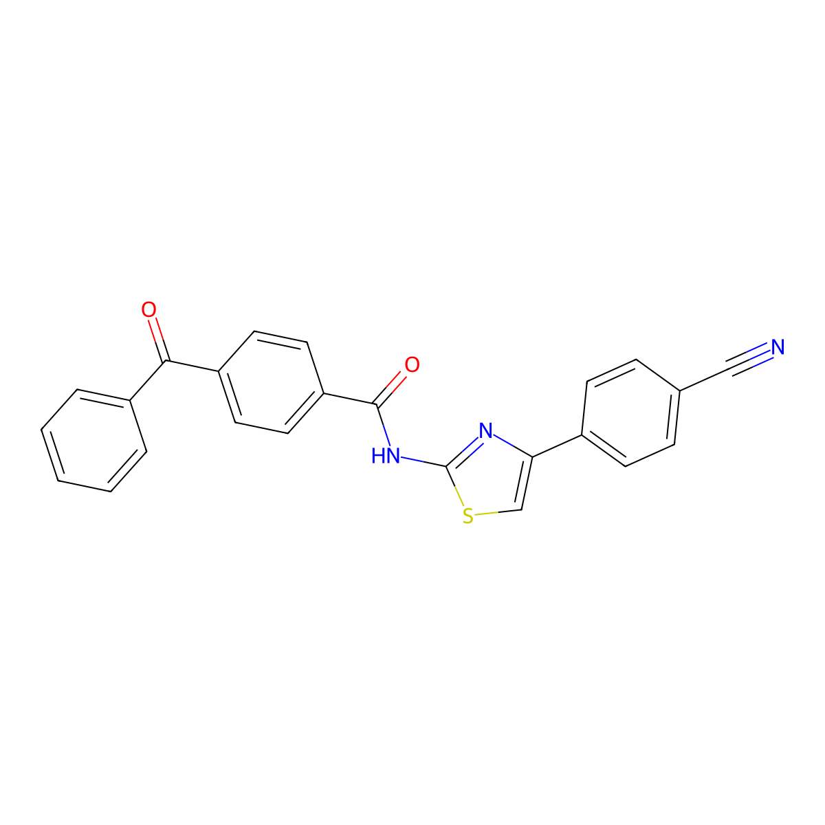 4-benzoyl-N-[4-(4-cyanophenyl)-1,3-thiazol-2-yl]benzamide molecular structure, CAS 324758-60-3