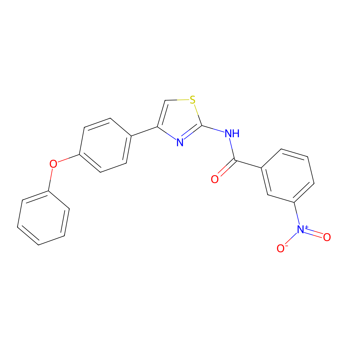 3-nitro-N-[4-(4-phenoxyphenyl)-1,3-thiazol-2-yl]benzamide molecular structure, CAS 324758-65-8