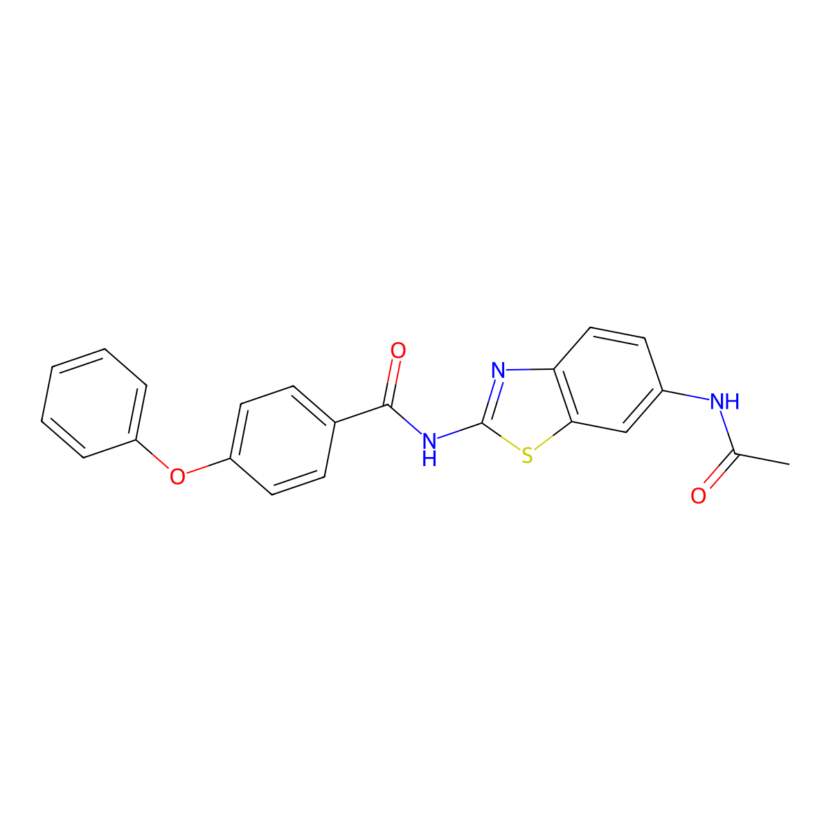 N-(6-acetamido-1,3-benzothiazol-2-yl)-4-phenoxybenzamide molecular structure, CAS 324758-68-1