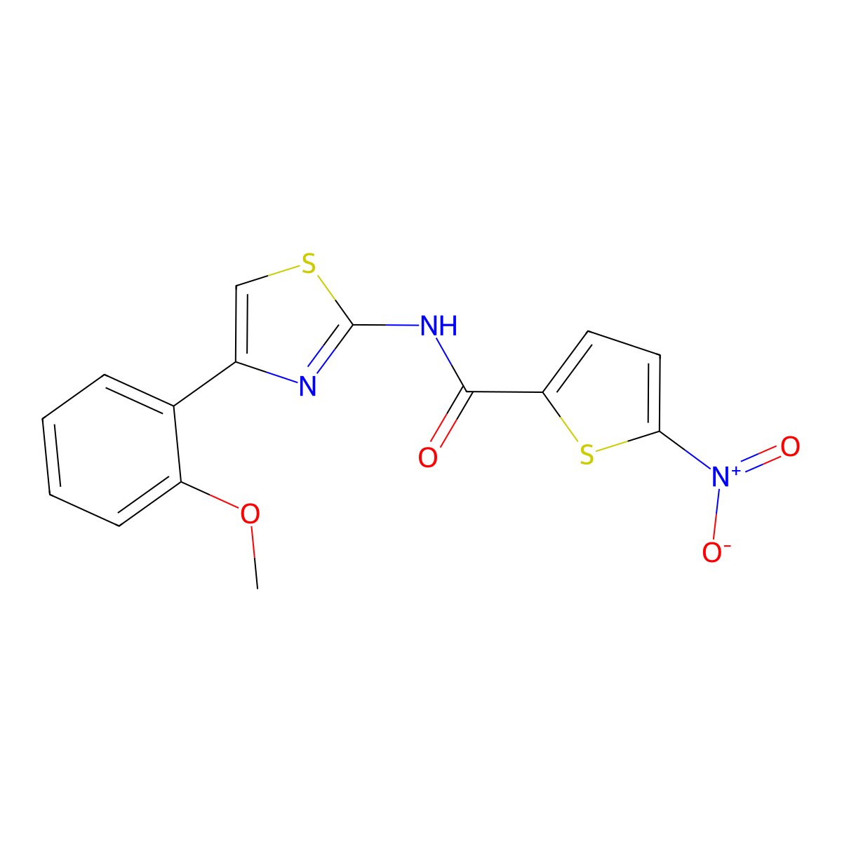 N-[4-(2-methoxyphenyl)-1,3-thiazol-2-yl]-5-nitrothiophene-2-carboxamide molecular structure, CAS 324758-69-2