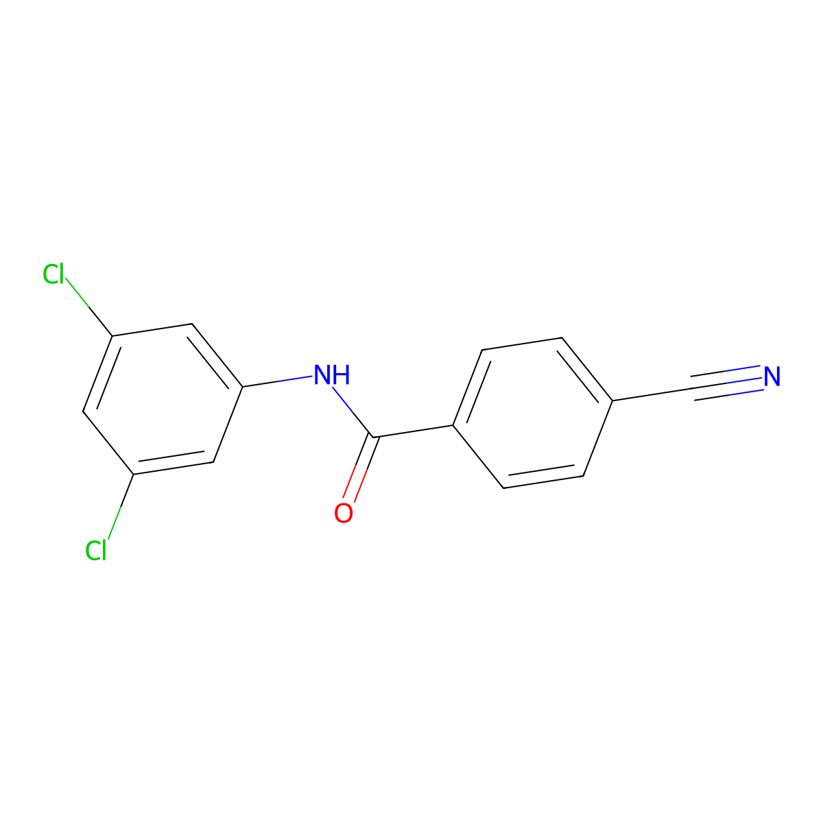 4-cyano-N-(3,5-dichlorophenyl)benzamide molecular structure, CAS 324758-74-9