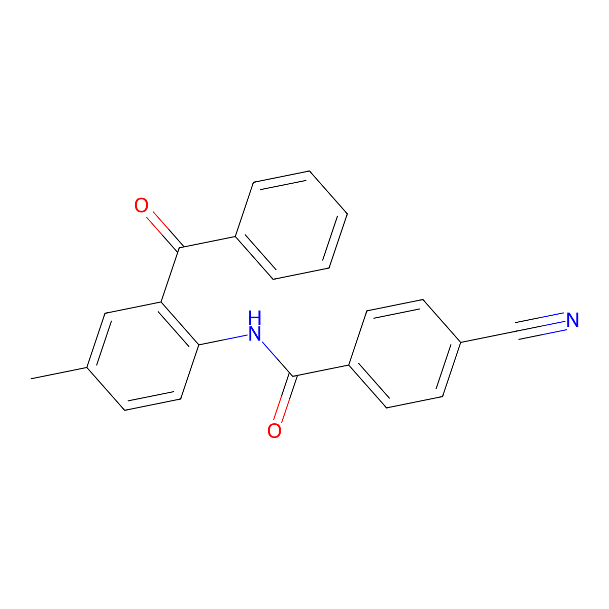 N-(2-benzoyl-4-methylphenyl)-4-cyanobenzamide molecular structure, CAS 324758-75-0