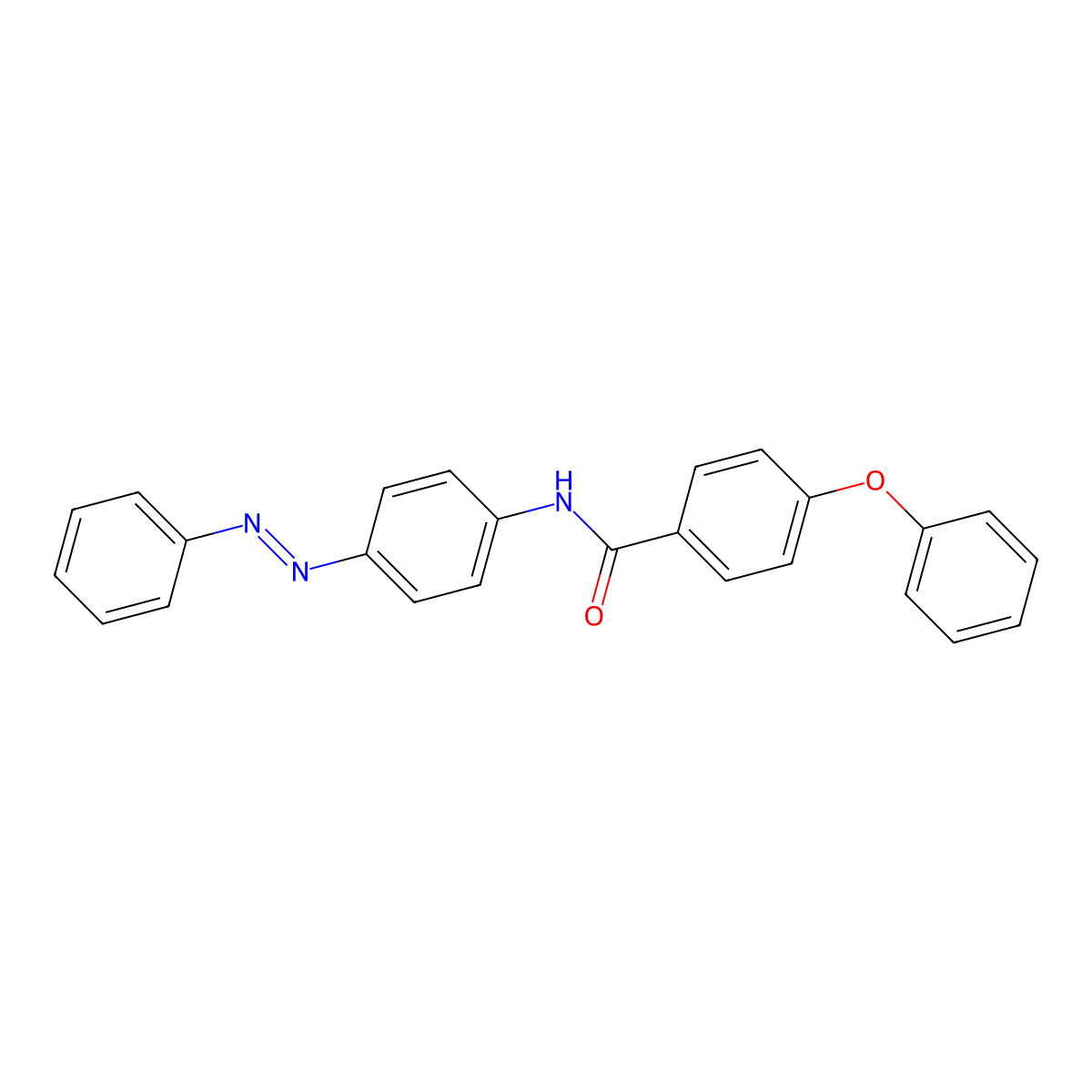 Benzamide, 4-phenoxy-N-[4-(2-phenyldiazenyl)phenyl]- molecular structure, CAS 324758-76-1