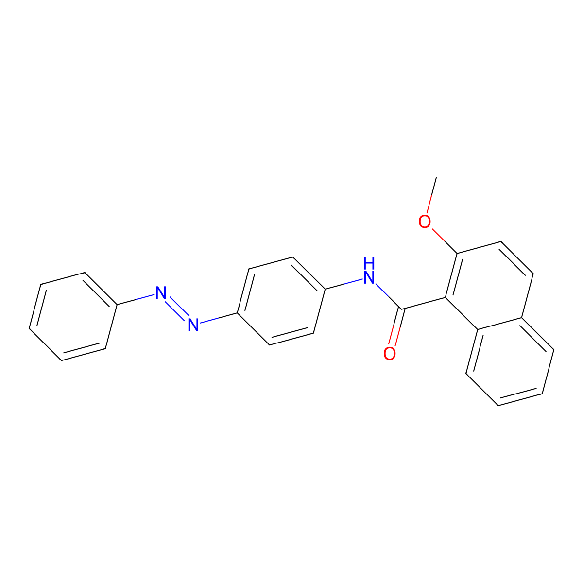 1-Naphthalenecarboxamide, 2-methoxy-N-[4-(2-phenyldiazenyl)phenyl]- molecular structure, CAS 324758-77-2