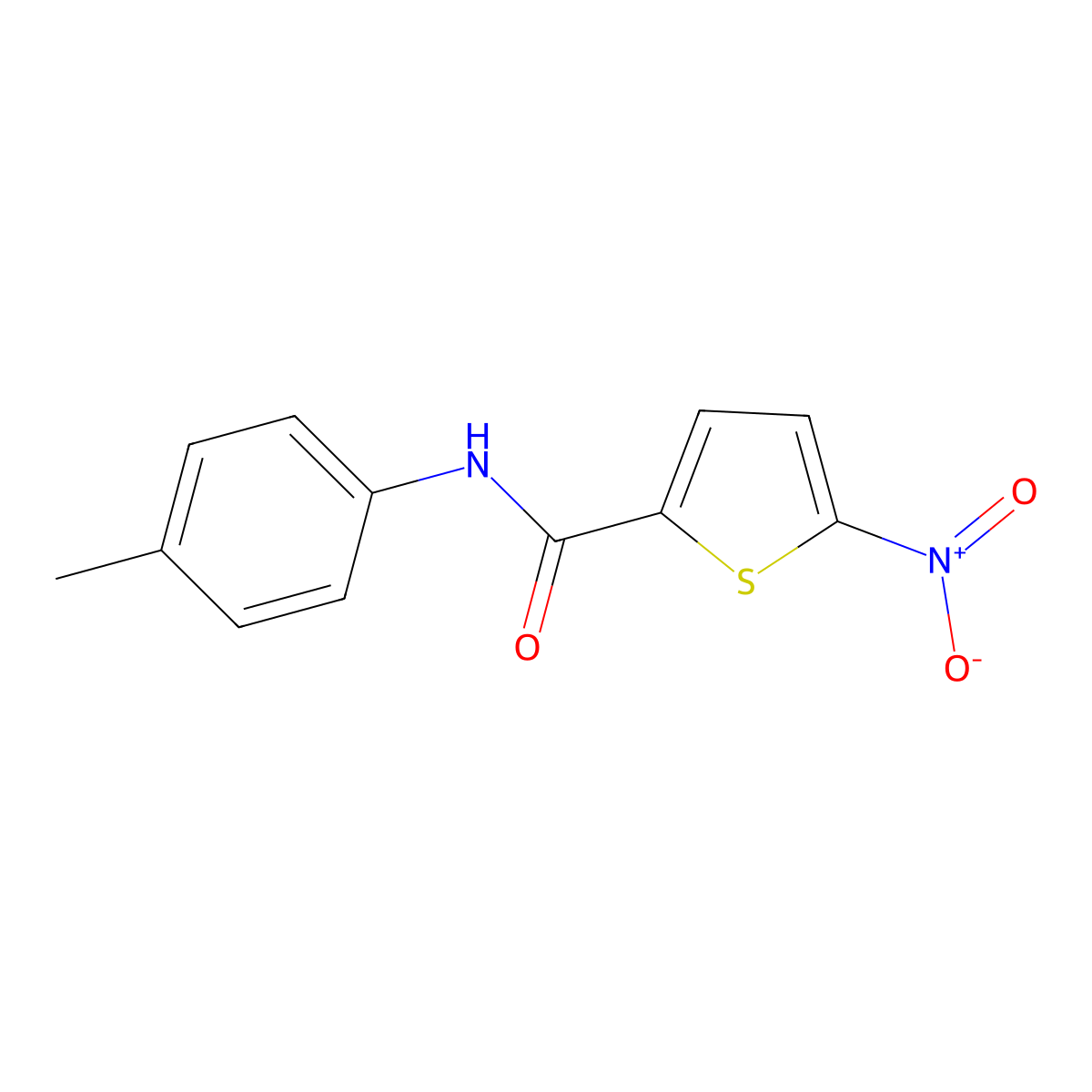 N-(4-methylphenyl)-5-nitrothiophene-2-carboxamide molecular structure, CAS 324758-80-7