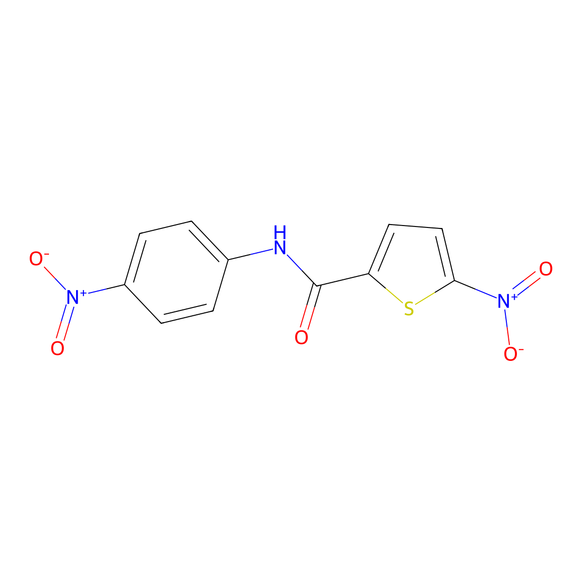 5-nitro-N-(4-nitrophenyl)thiophene-2-carboxamide molecular structure, CAS 324758-81-8