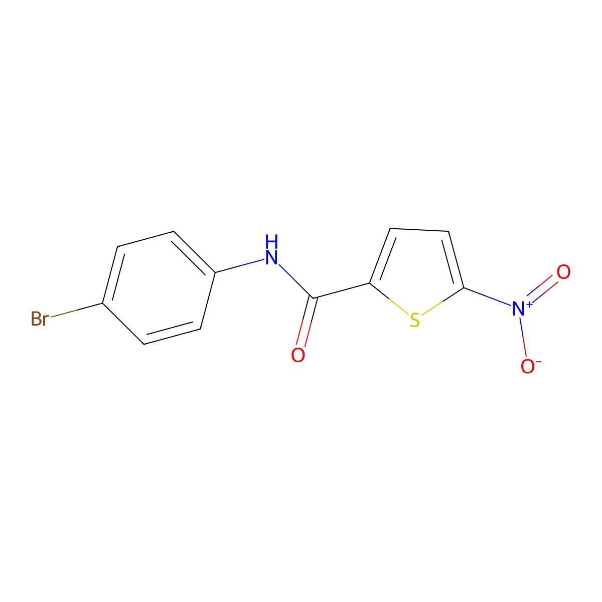 N-(4-bromophenyl)-5-nitrothiophene-2-carboxamide molecular structure, CAS 324758-83-0