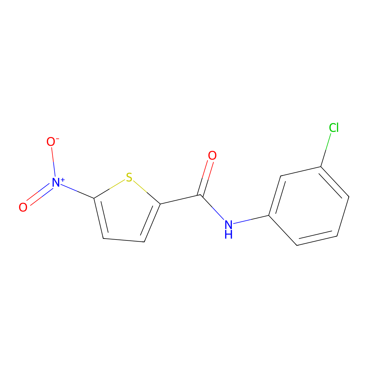 N-(3-chlorophenyl)-5-nitrothiophene-2-carboxamide molecular structure, CAS 324758-85-2