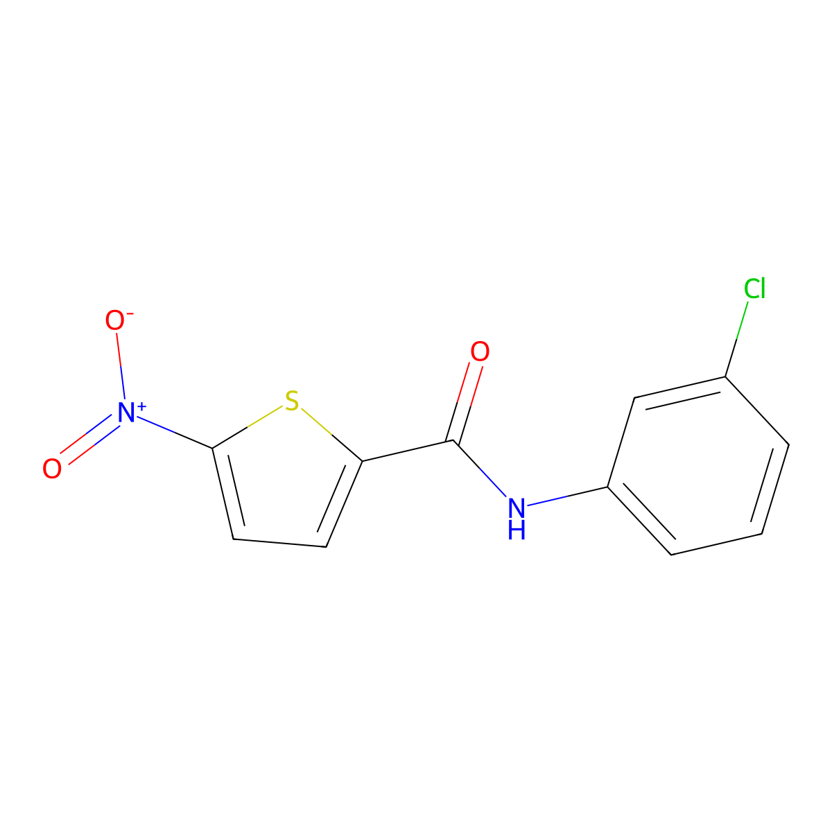 N-(3-chlorophenyl)-5-nitrothiophene-2-carboxamide molecular structure, CAS 324758-85-2
