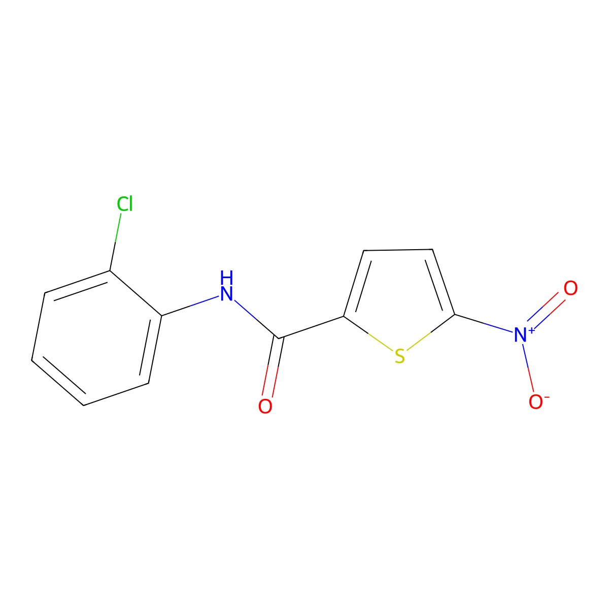 N-(2-chlorophenyl)-5-nitrothiophene-2-carboxamide molecular structure, CAS 324758-87-4
