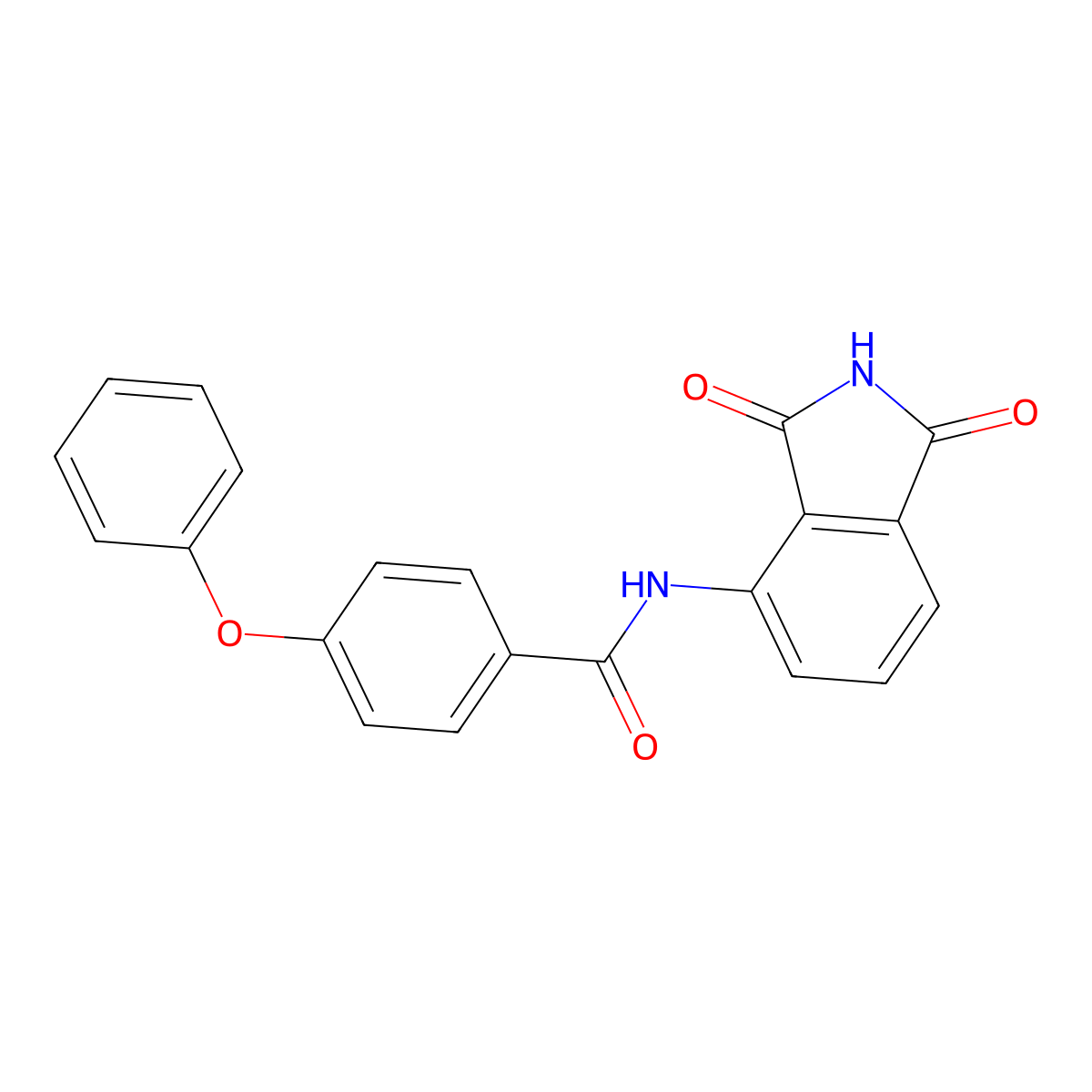 N-(1,3-dioxoisoindol-4-yl)-4-phenoxybenzamide molecular structure, CAS 324758-89-6