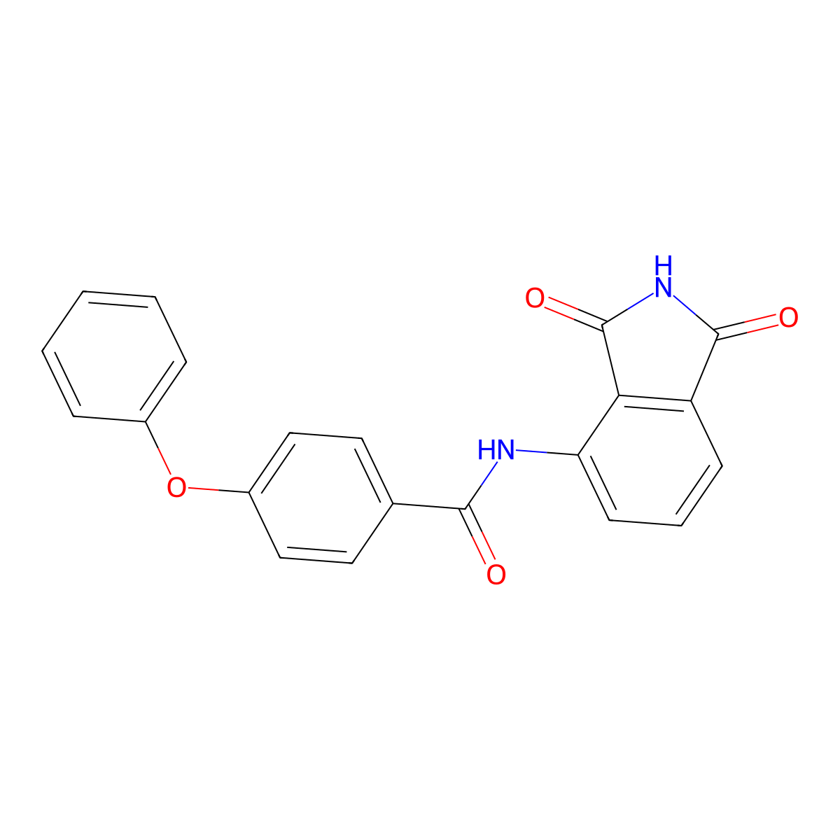 N-(1,3-dioxoisoindol-4-yl)-4-phenoxybenzamide molecular structure, CAS 324758-89-6
