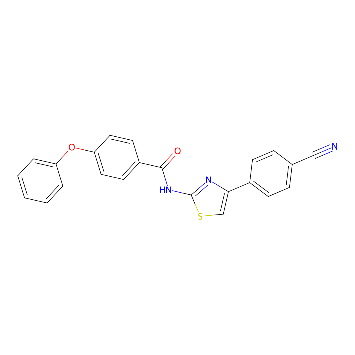 N-[4-(4-cyanophenyl)-1,3-thiazol-2-yl]-4-phenoxybenzamide molecular structure, CAS 324758-93-2