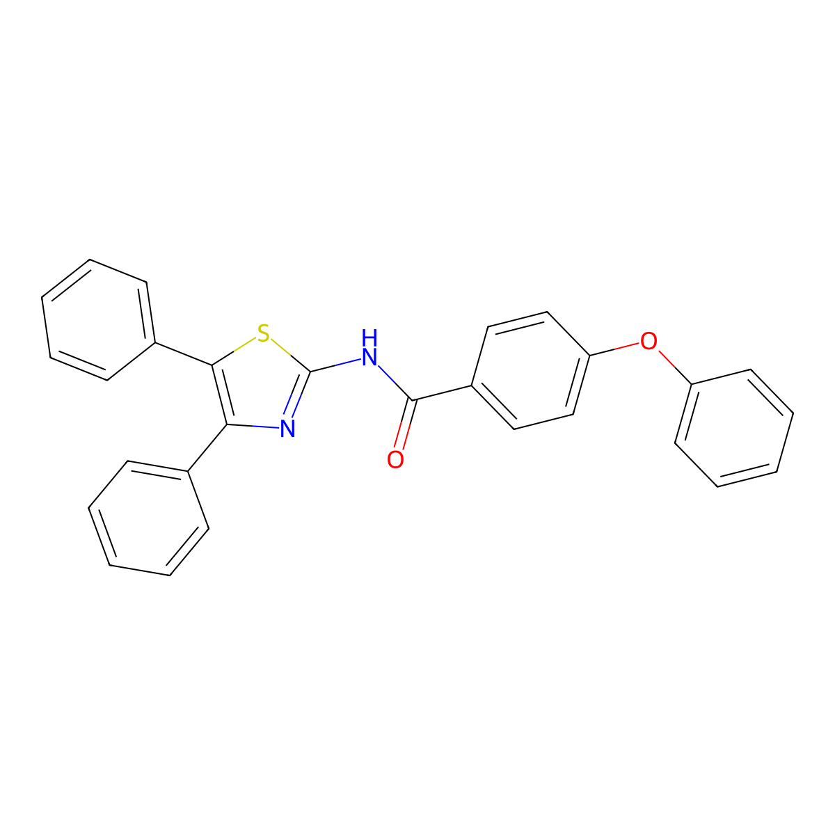 N-(4,5-diphenyl-1,3-thiazol-2-yl)-4-phenoxybenzamide molecular structure, CAS 324758-94-3