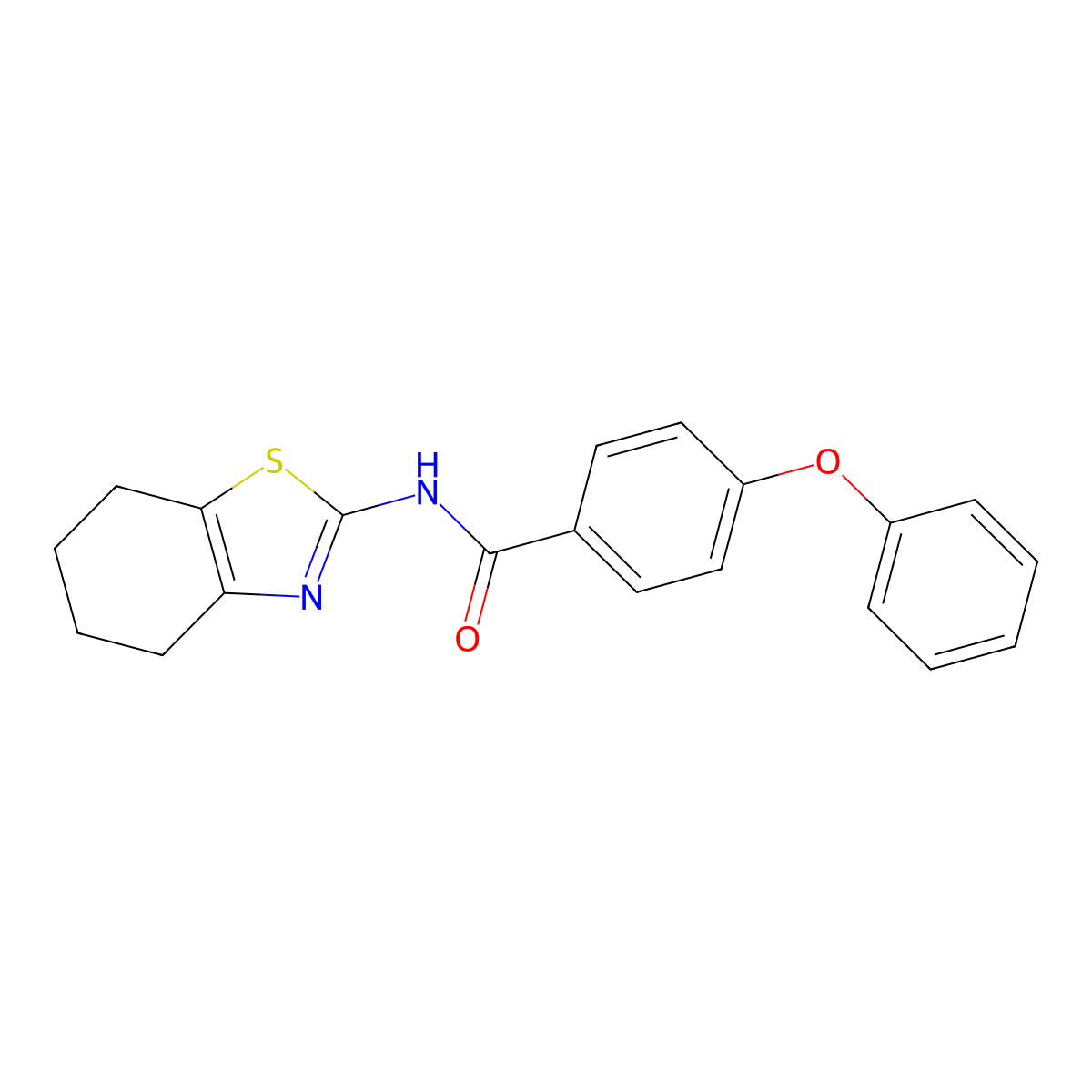 4-phenoxy-N-(4,5,6,7-tetrahydro-1,3-benzothiazol-2-yl)benzamide molecular structure, CAS 324758-96-5